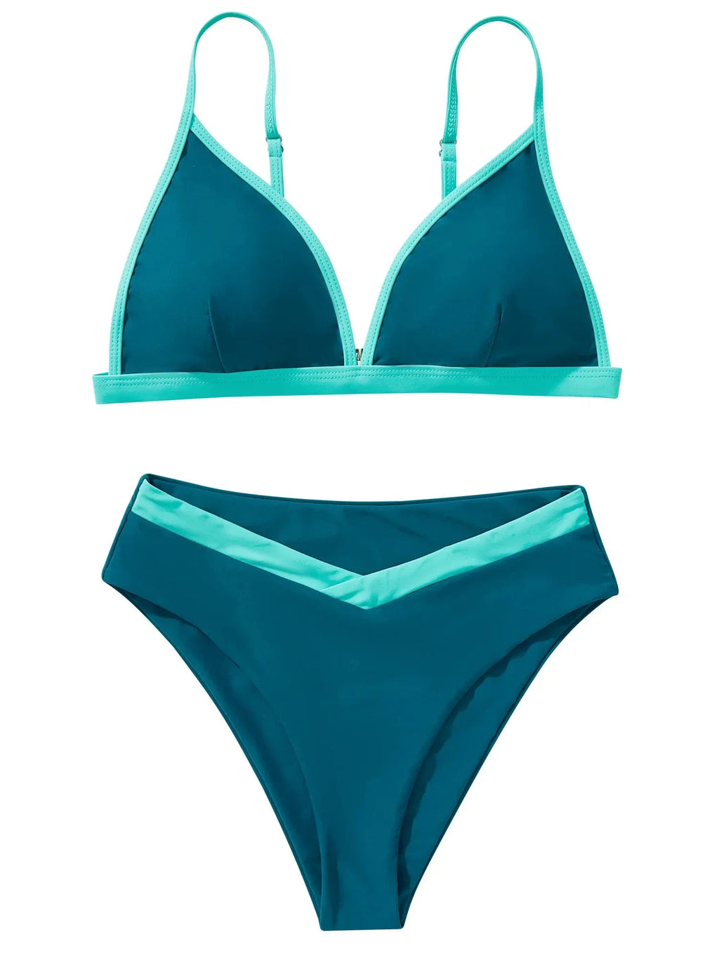 Triangle High Cut Bikini Set