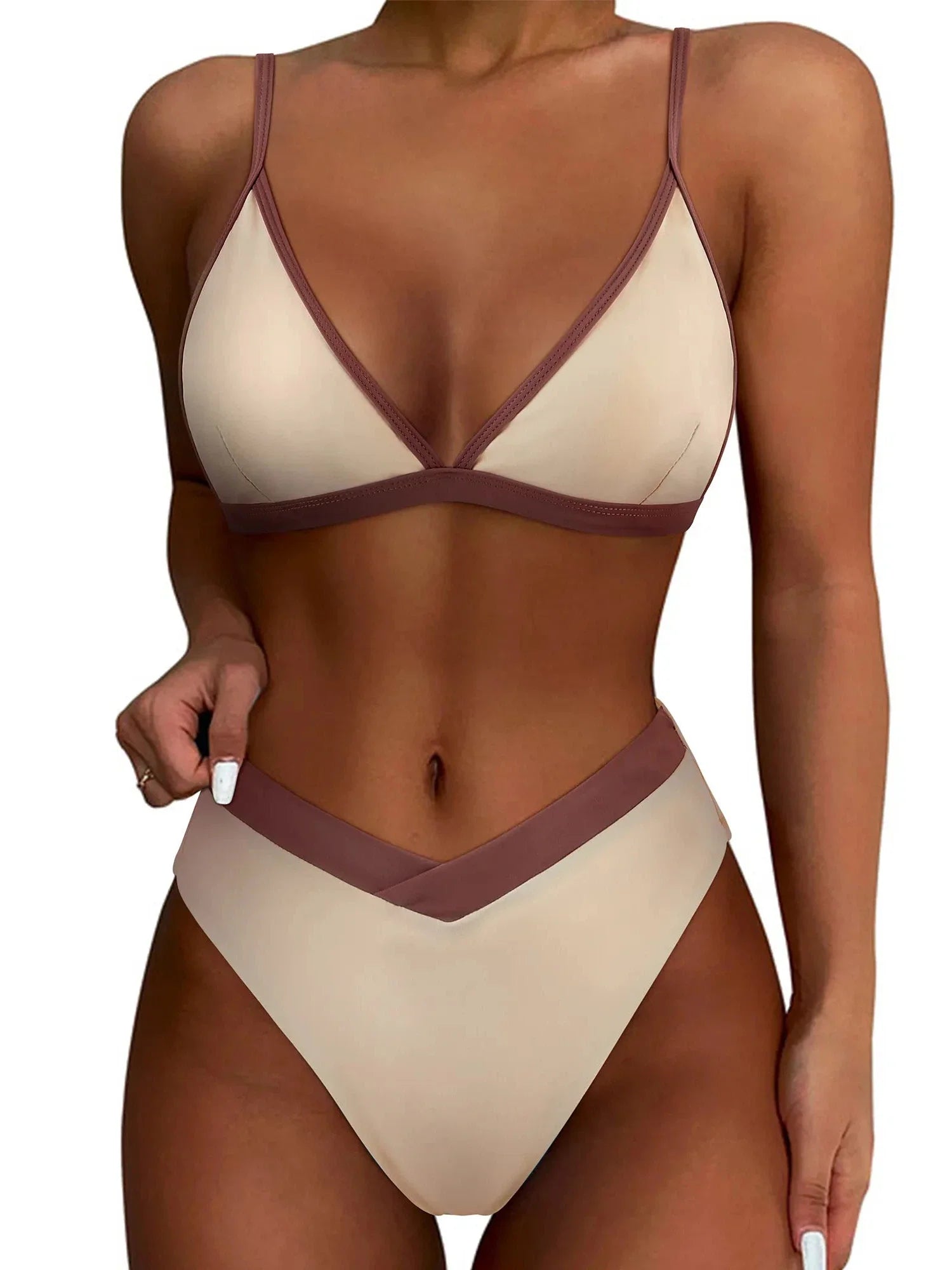 Triangle High Cut Bikini Set