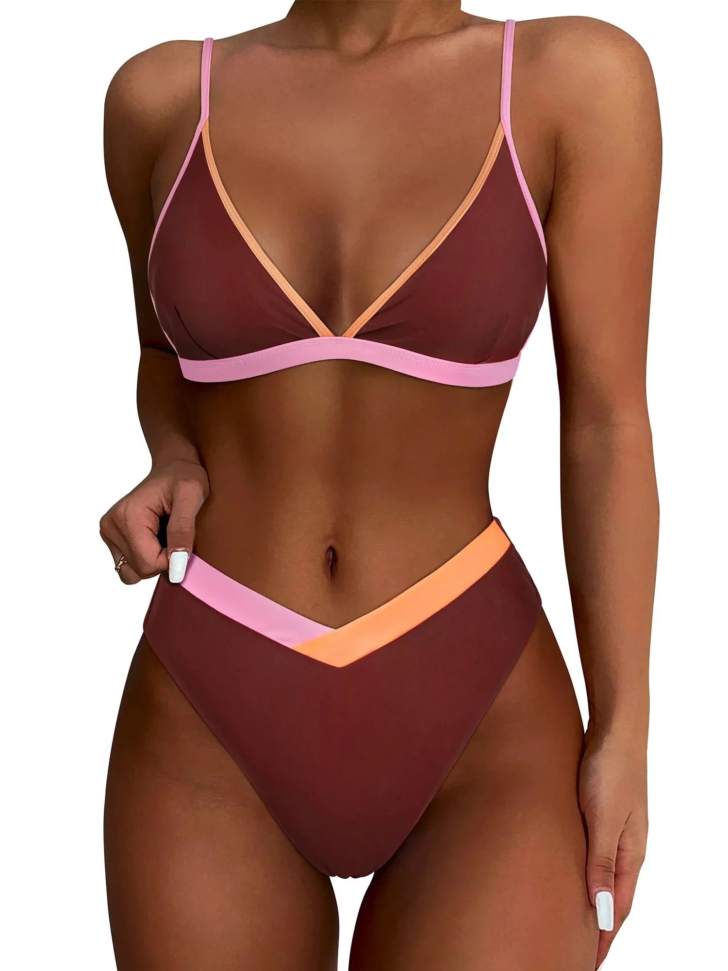 Triangle High Cut Bikini Set