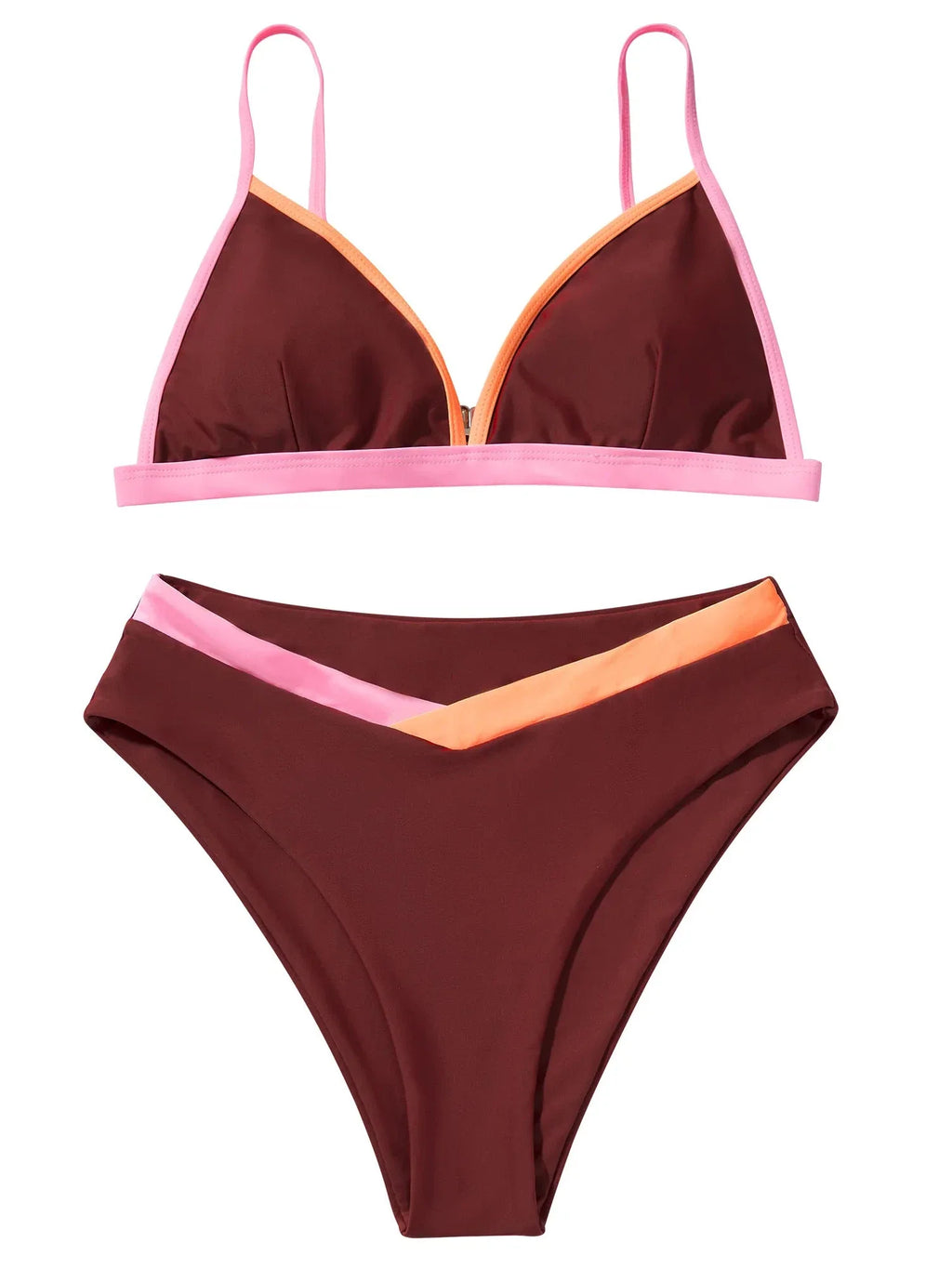 Triangle High Cut Bikini Set