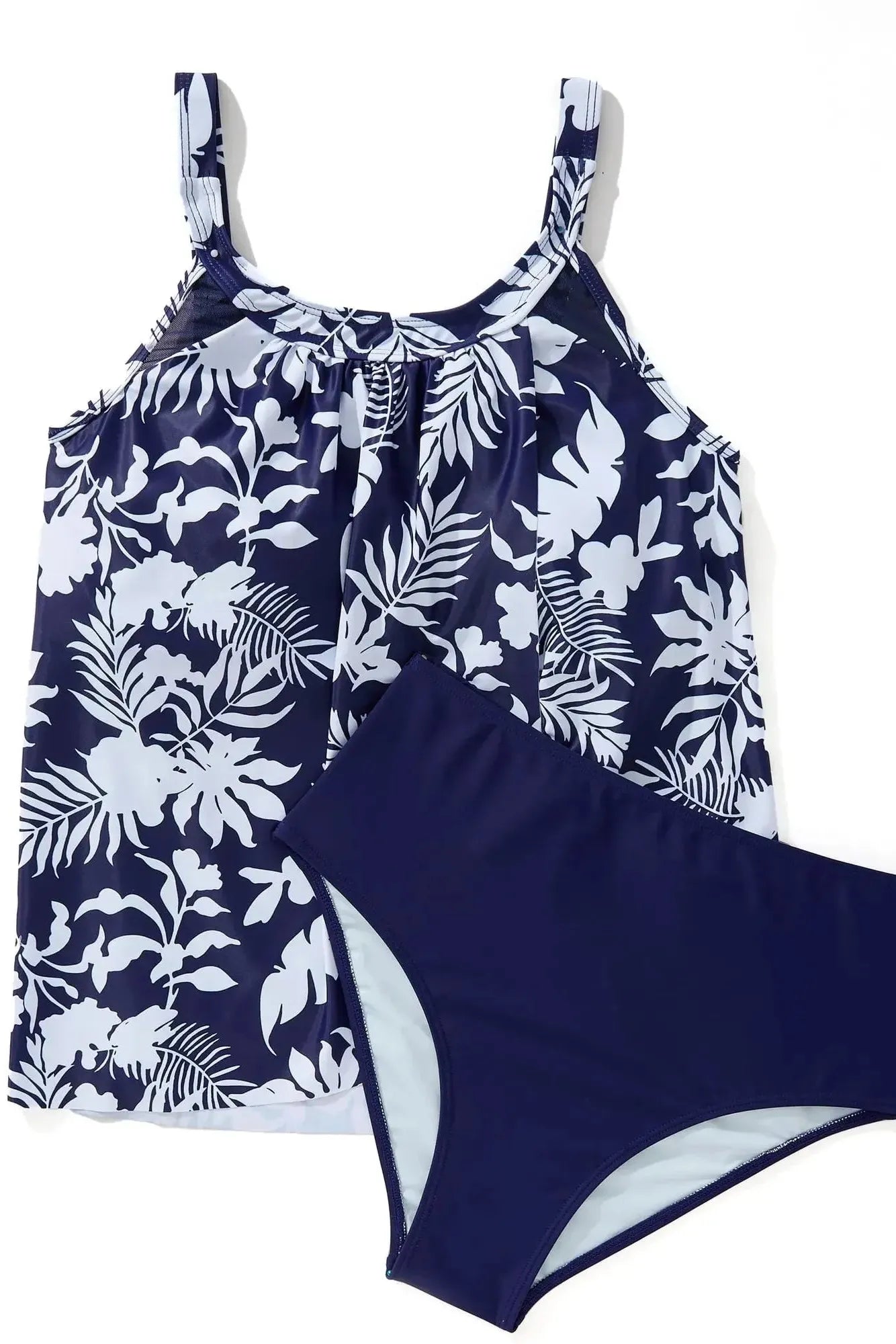 Ruffle Cover Tankini Swimsuit