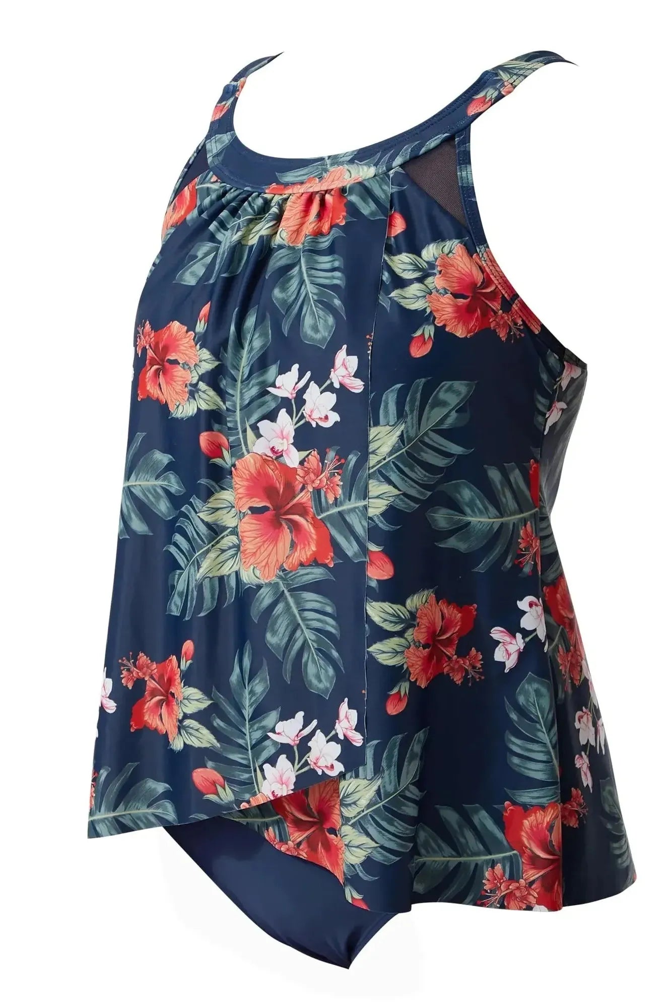 Ruffle Cover Tankini Swimsuit