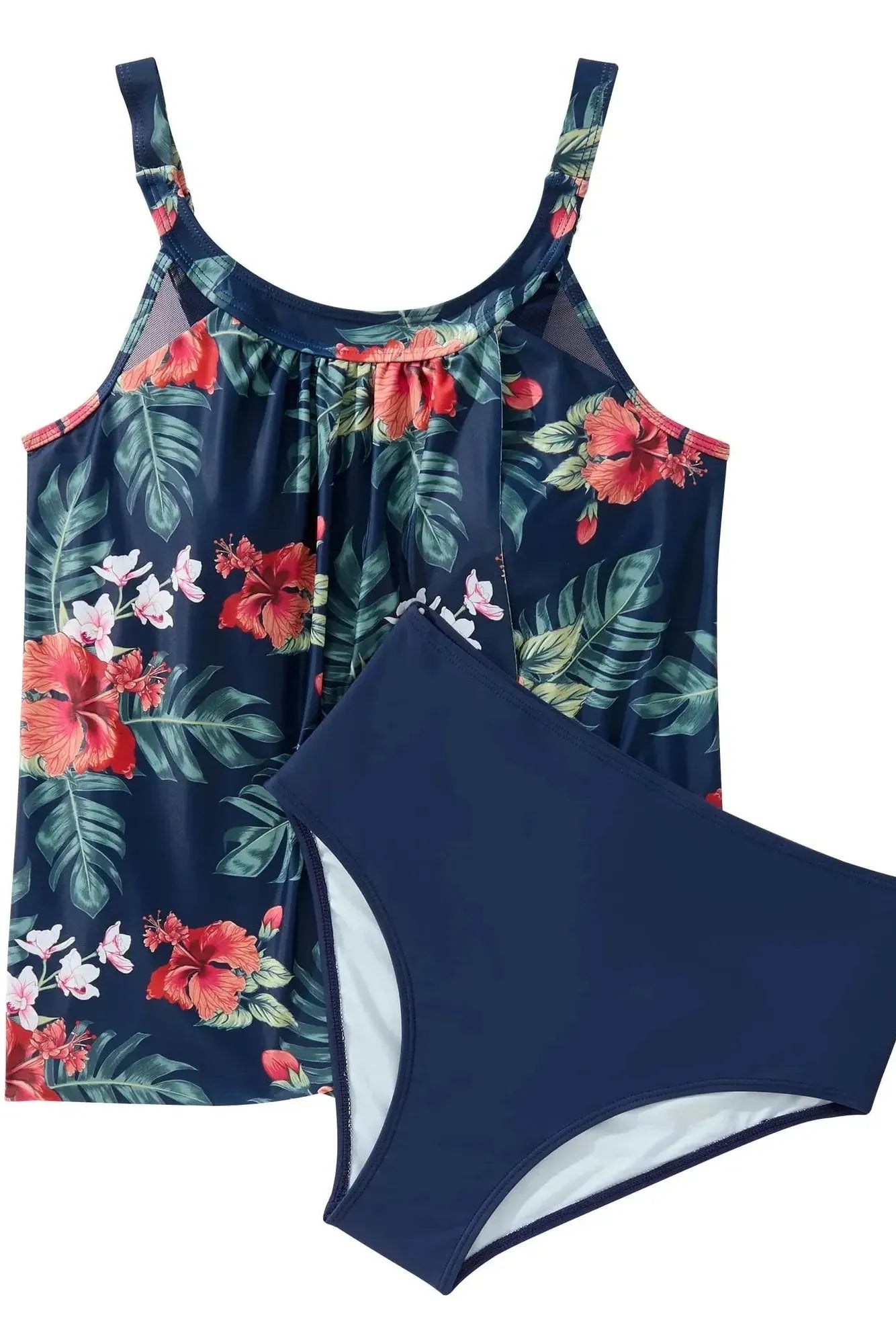 Ruffle Cover Tankini Swimsuit
