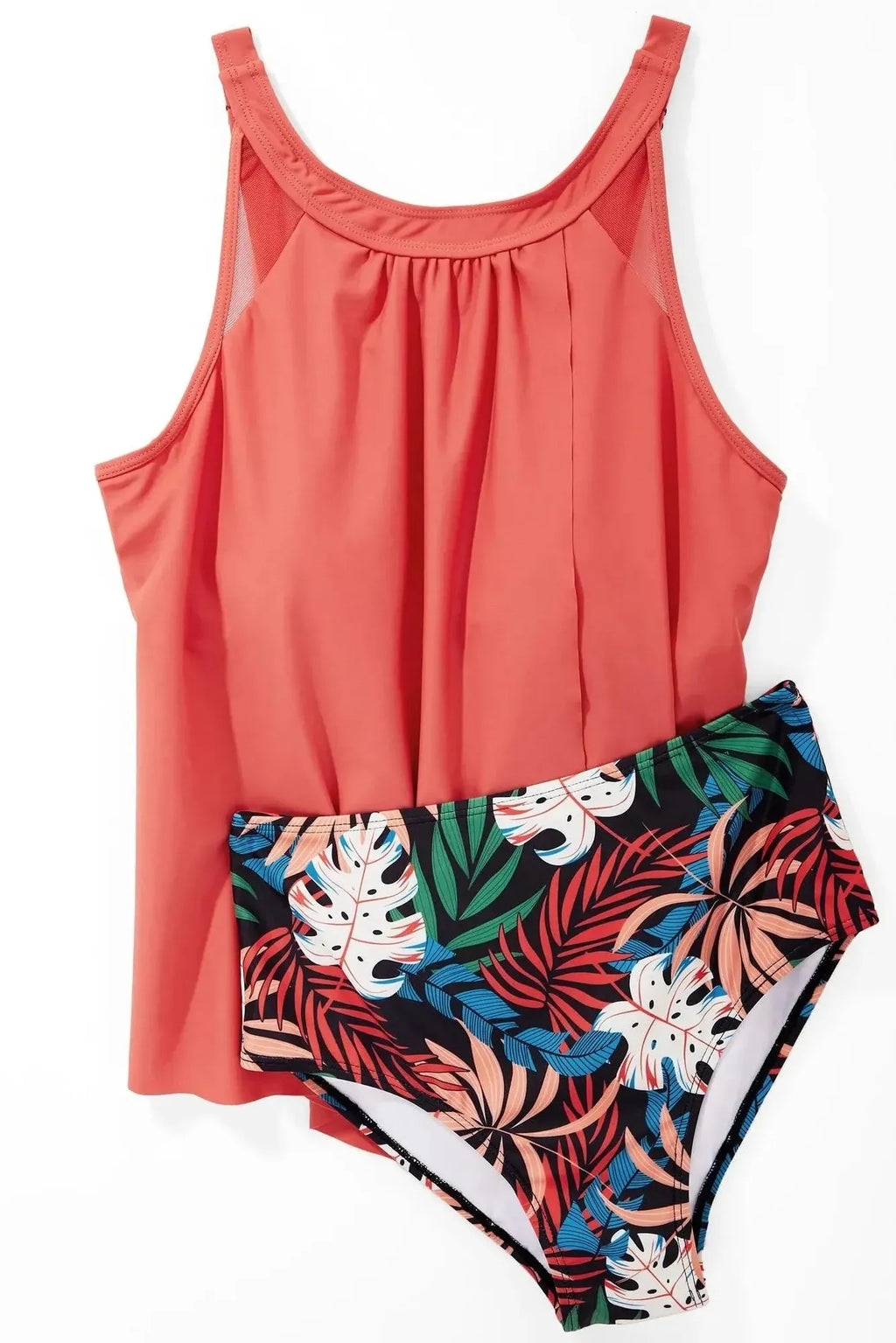 Ruffle Cover Tankini Swimsuit