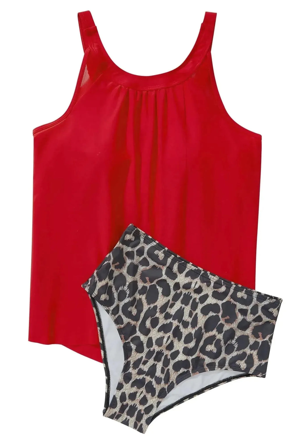 Ruffle Cover Tankini Swimsuit