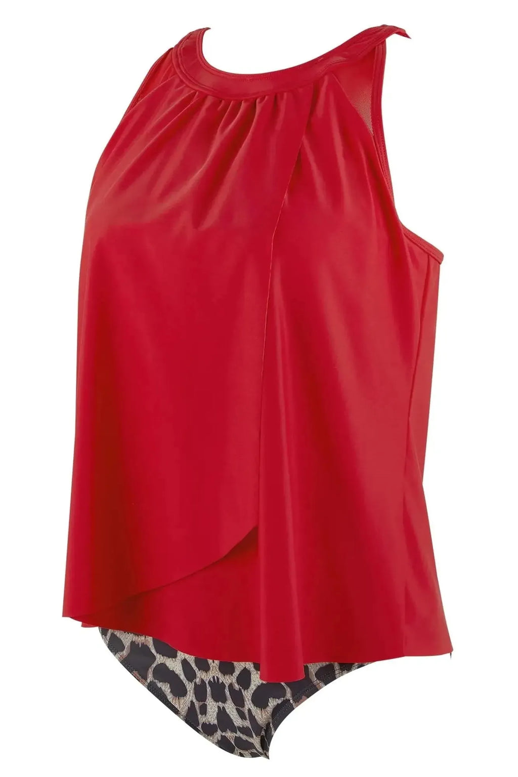 Ruffle Cover Tankini Swimsuit