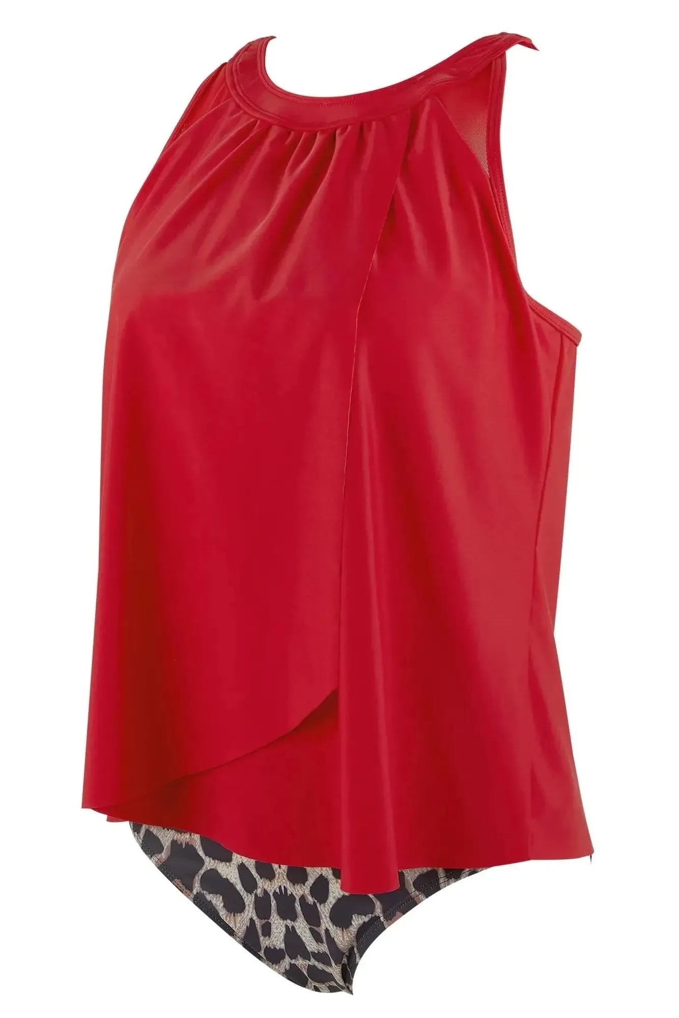 Ruffle Cover Tankini Swimsuit