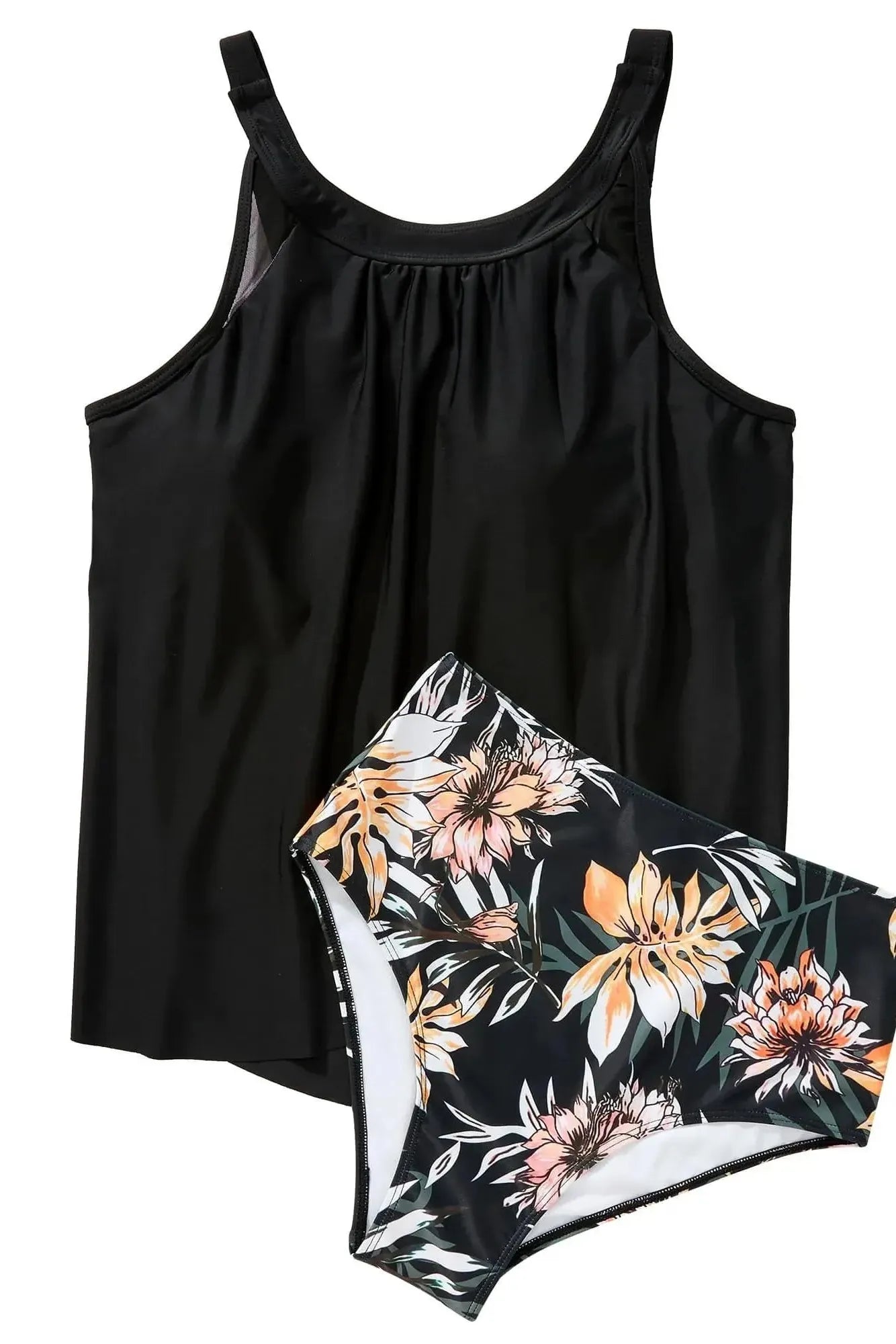 Ruffle Cover Tankini Swimsuit