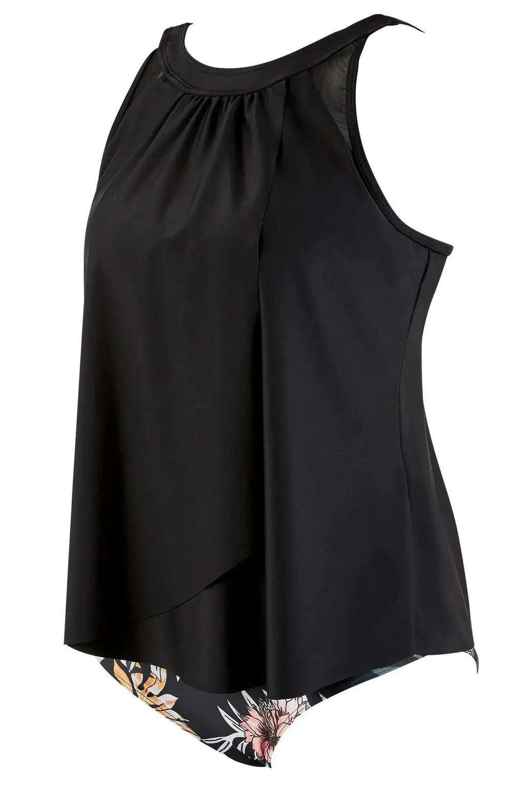Ruffle Cover Tankini Swimsuit