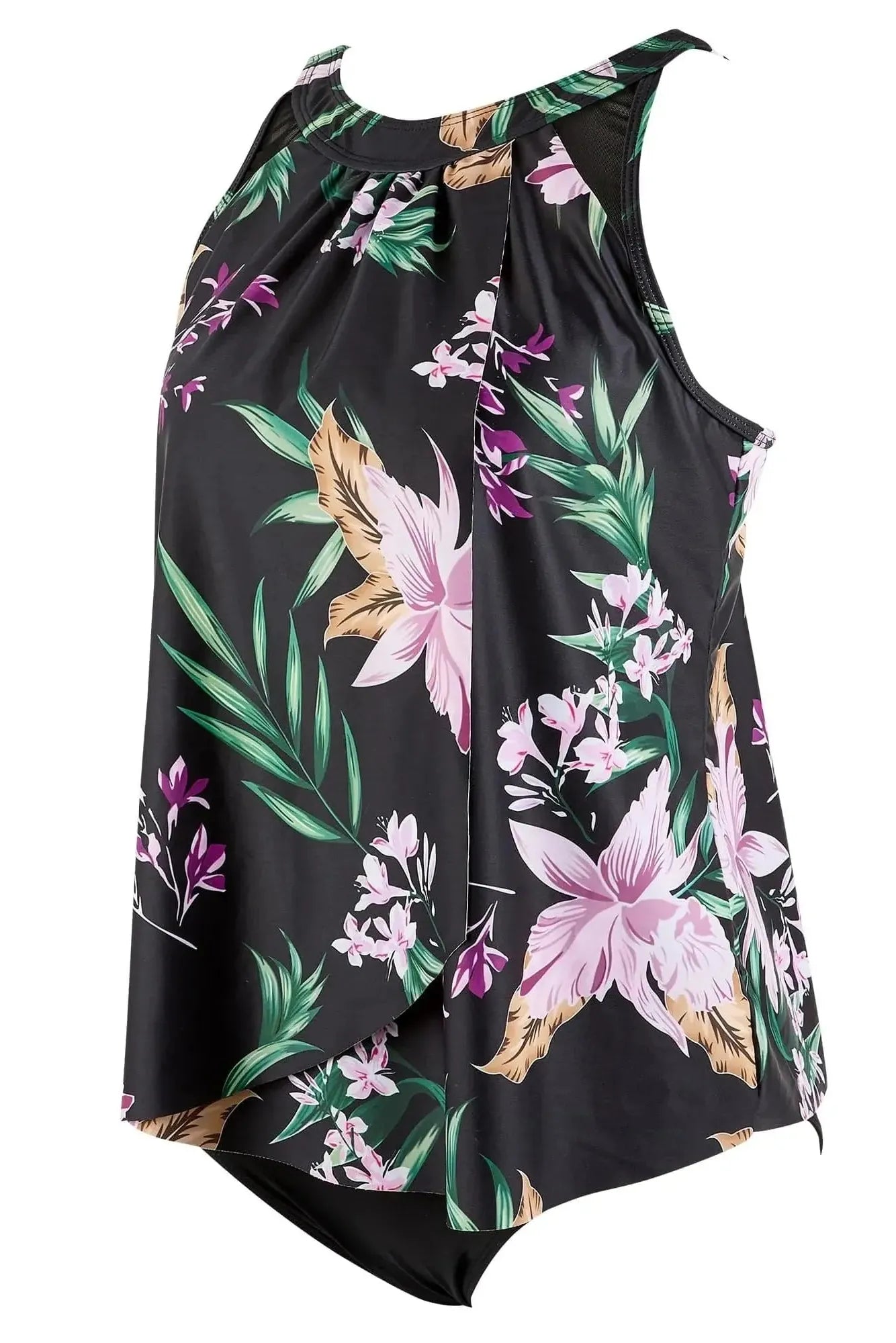Ruffle Cover Tankini Swimsuit