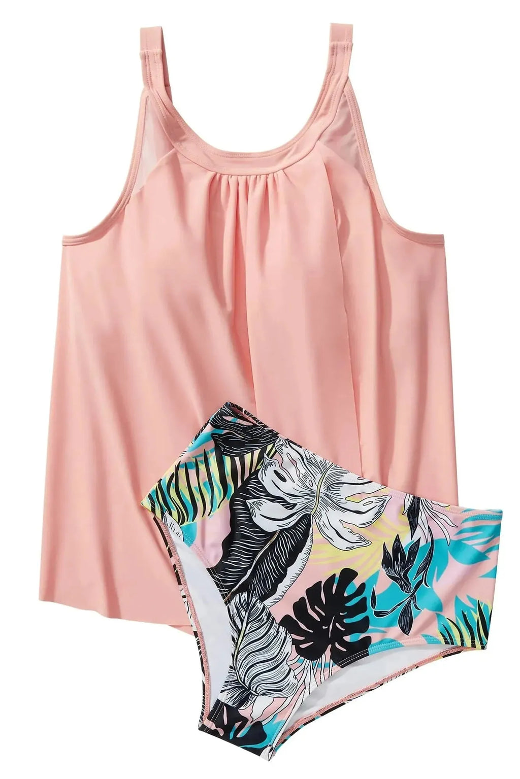 Ruffle Cover Tankini Swimsuit