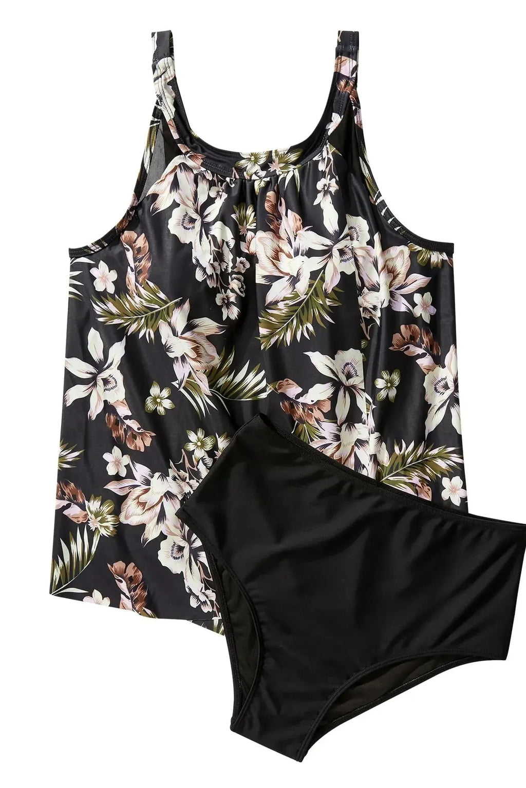 Ruffle Cover Tankini Swimsuit
