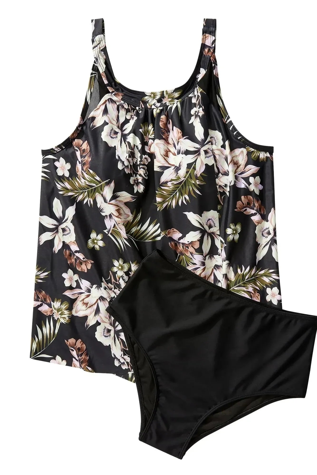 Ruffle Cover Tankini Swimsuit