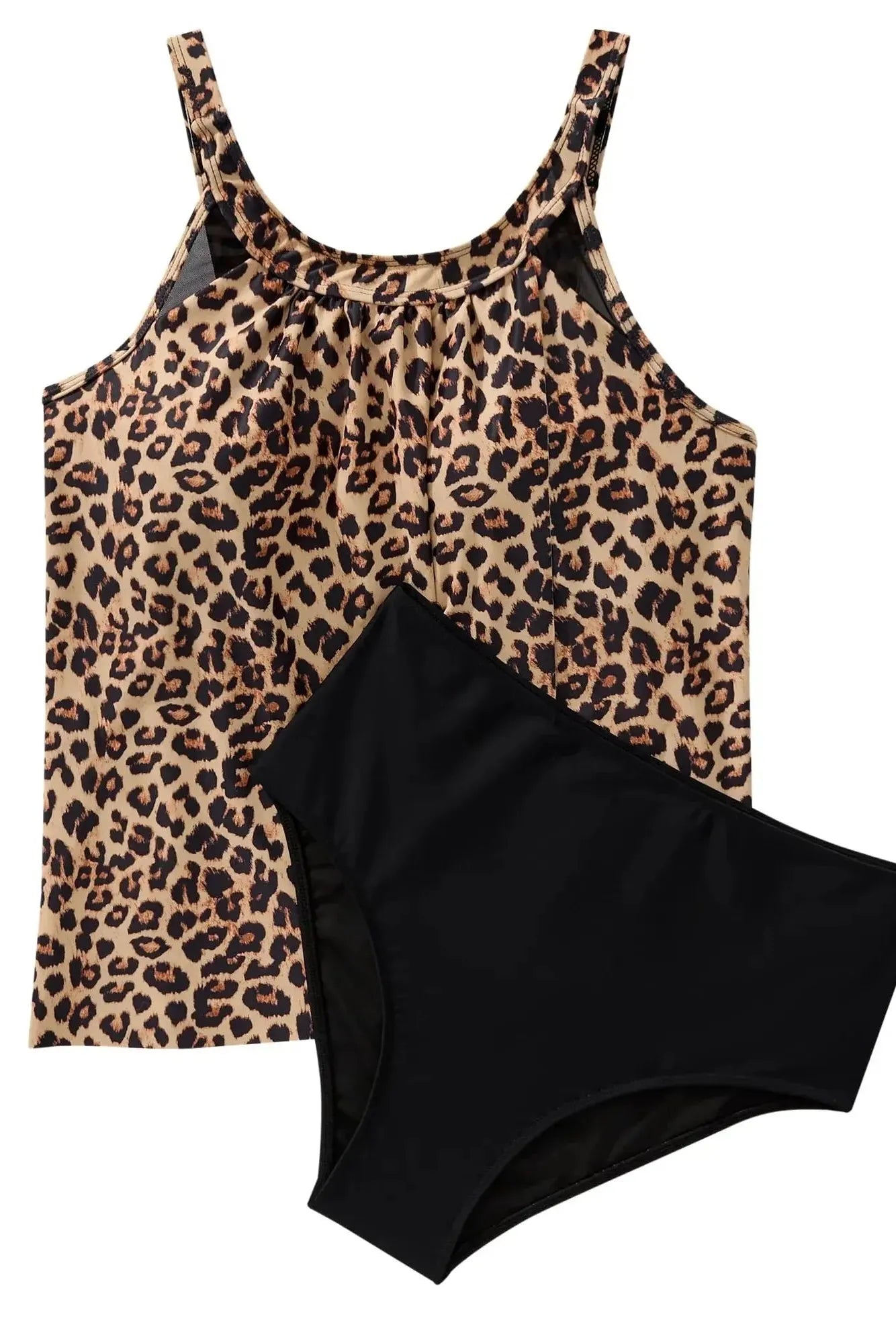 Ruffle Cover Tankini Swimsuit