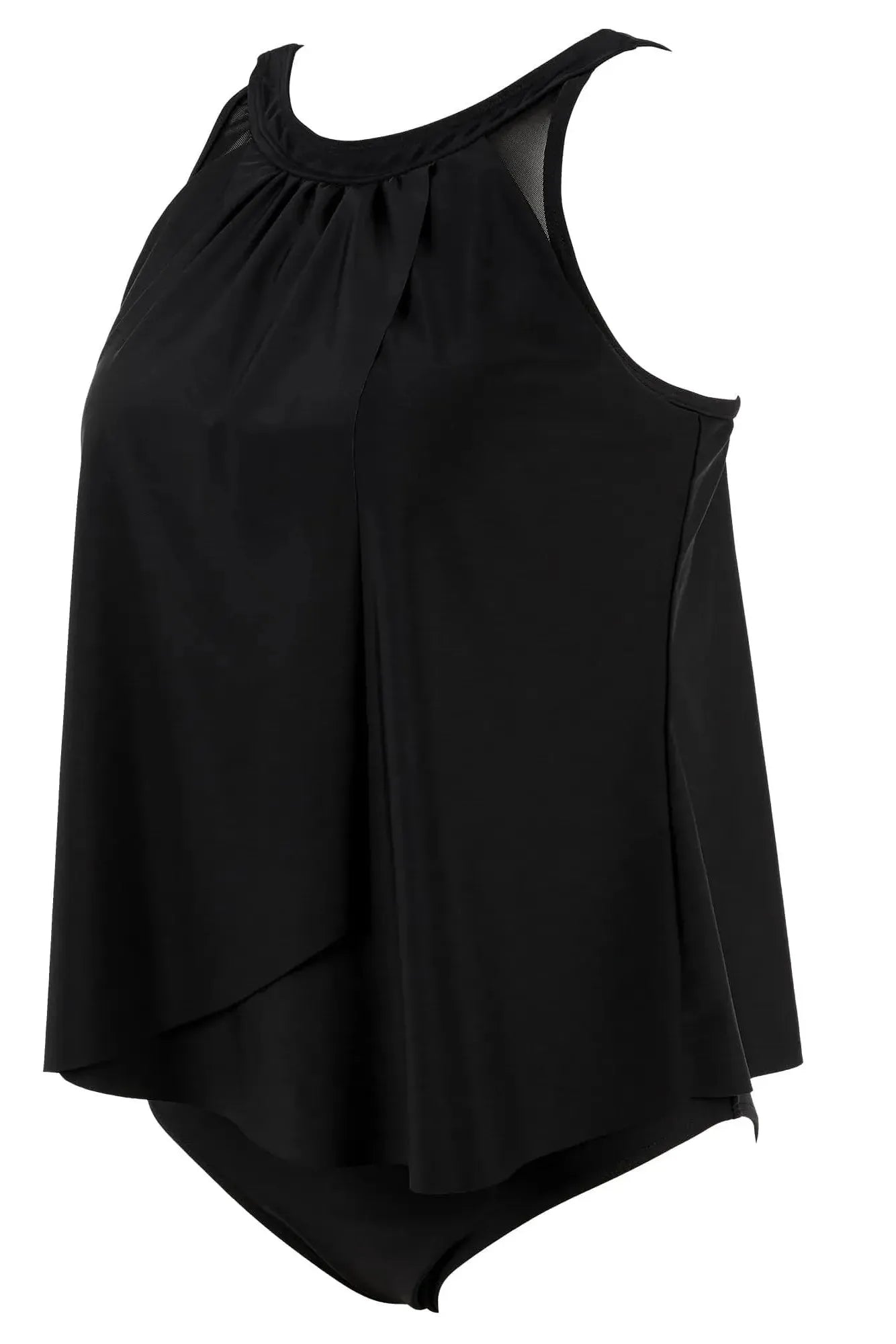 Ruffle Cover Tankini Swimsuit