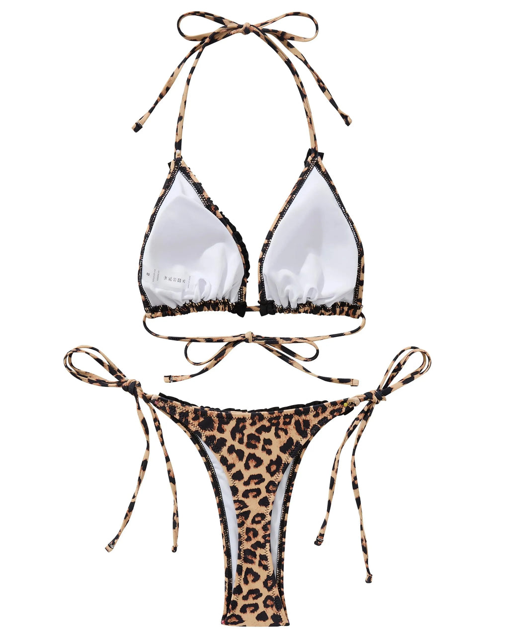 Ruffle Thong Bikini Set