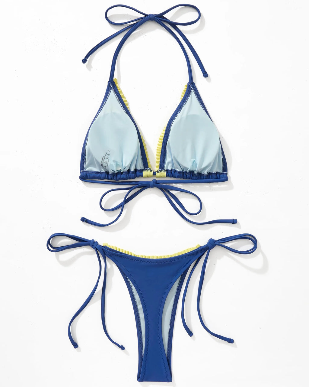 Ruffle Thong Bikini Set