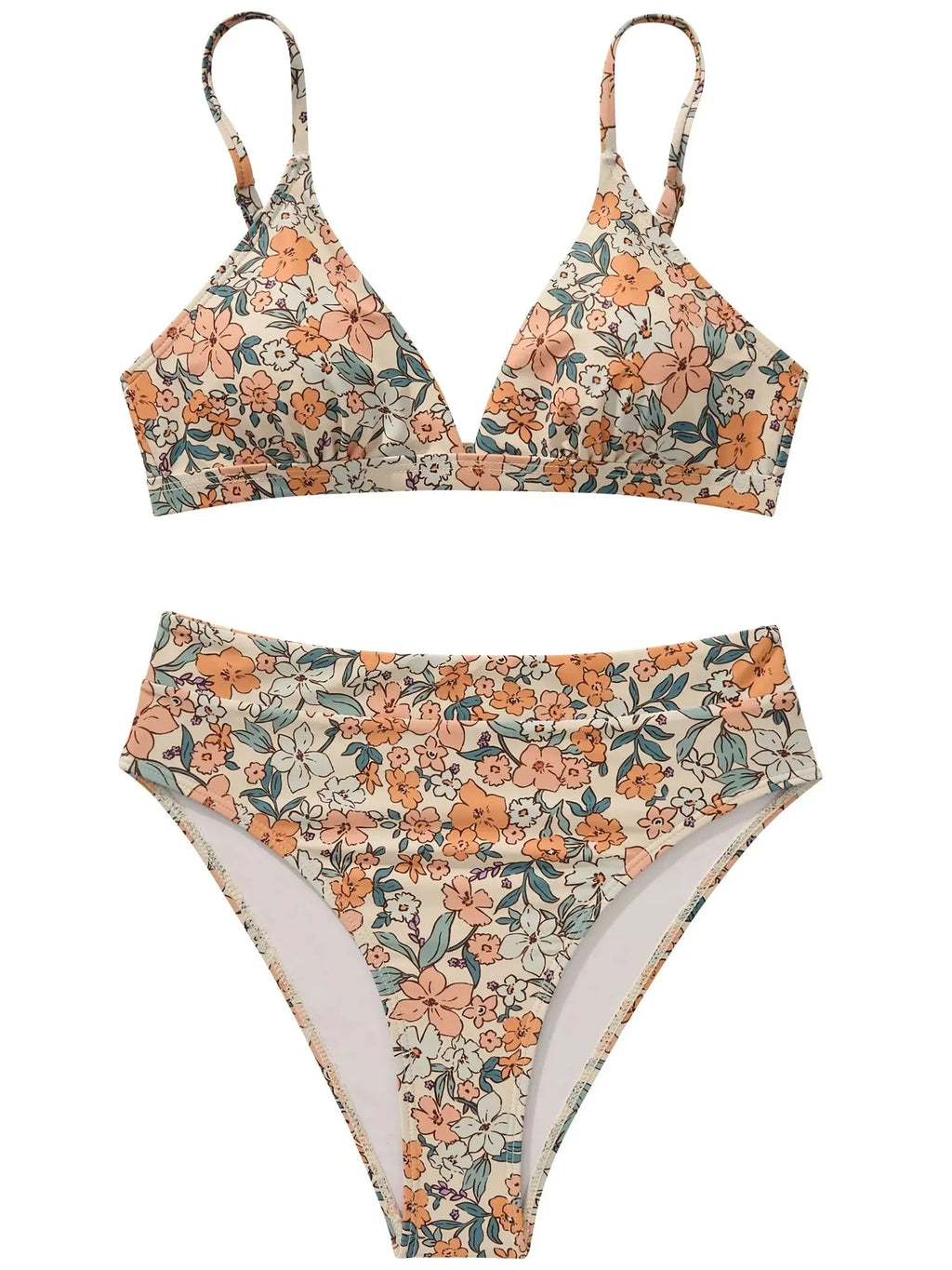 Triangle High Cut Bikini Set