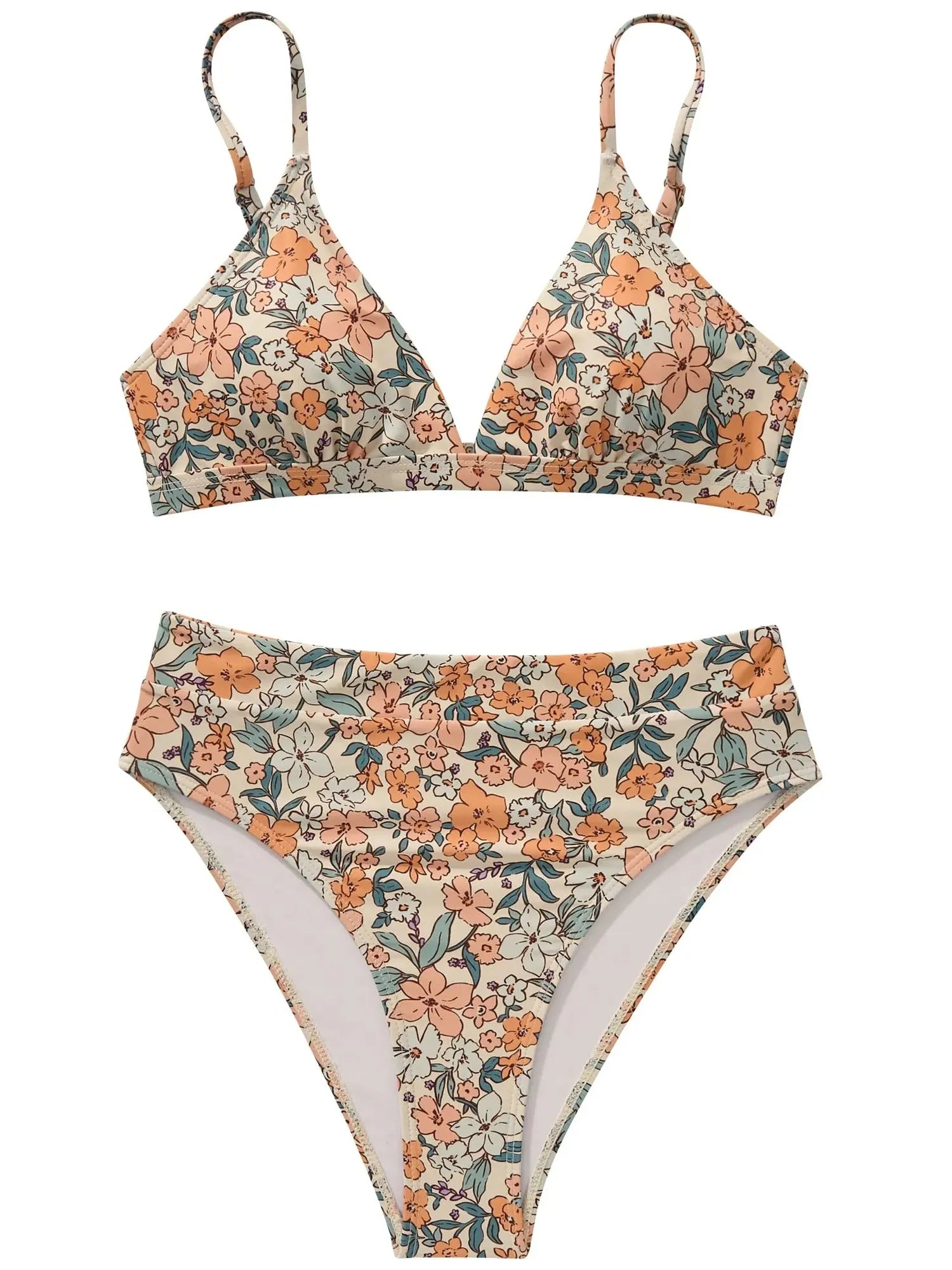 Triangle High Cut Bikini Set