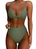 Triangle High Cut Bikini Set
