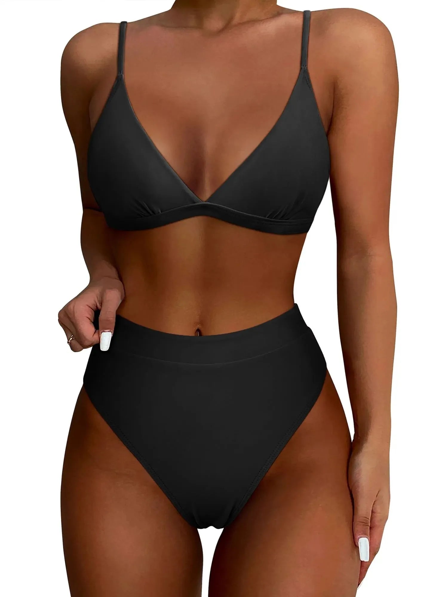 Triangle High Cut Bikini Set