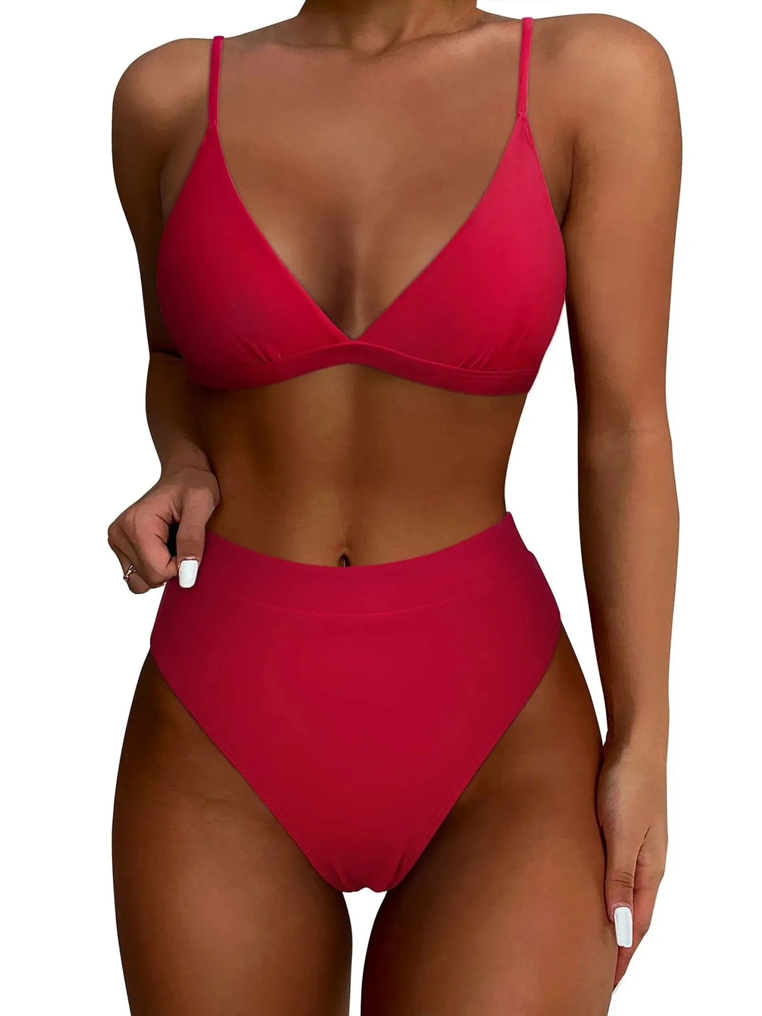 Triangle High Cut Bikini Set