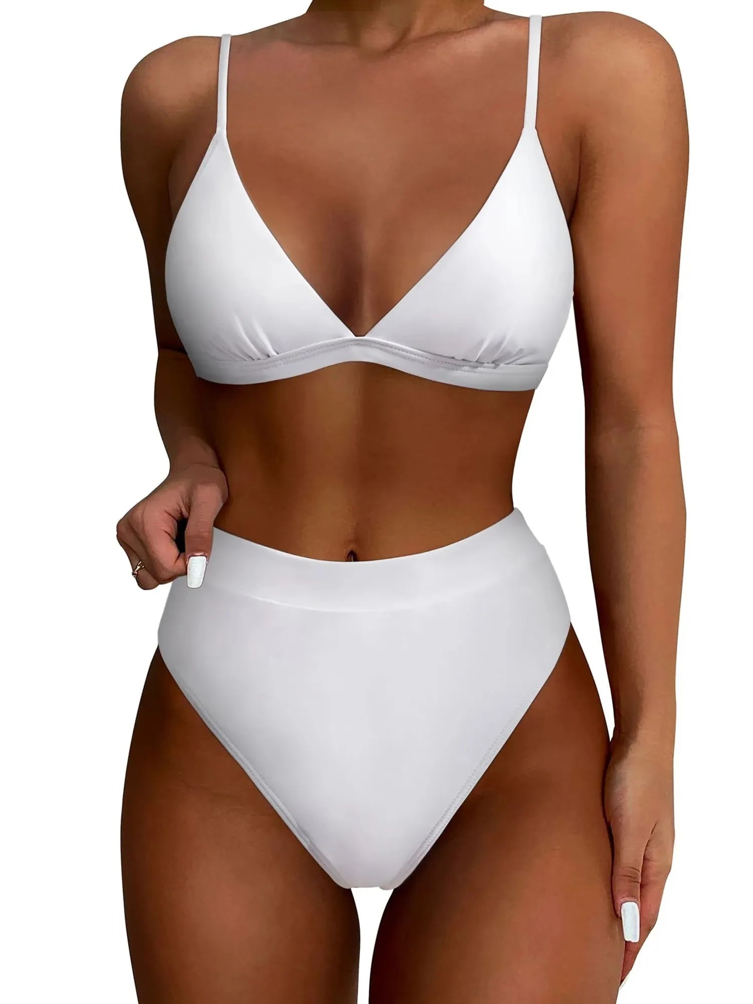 Triangle High Cut Bikini Set