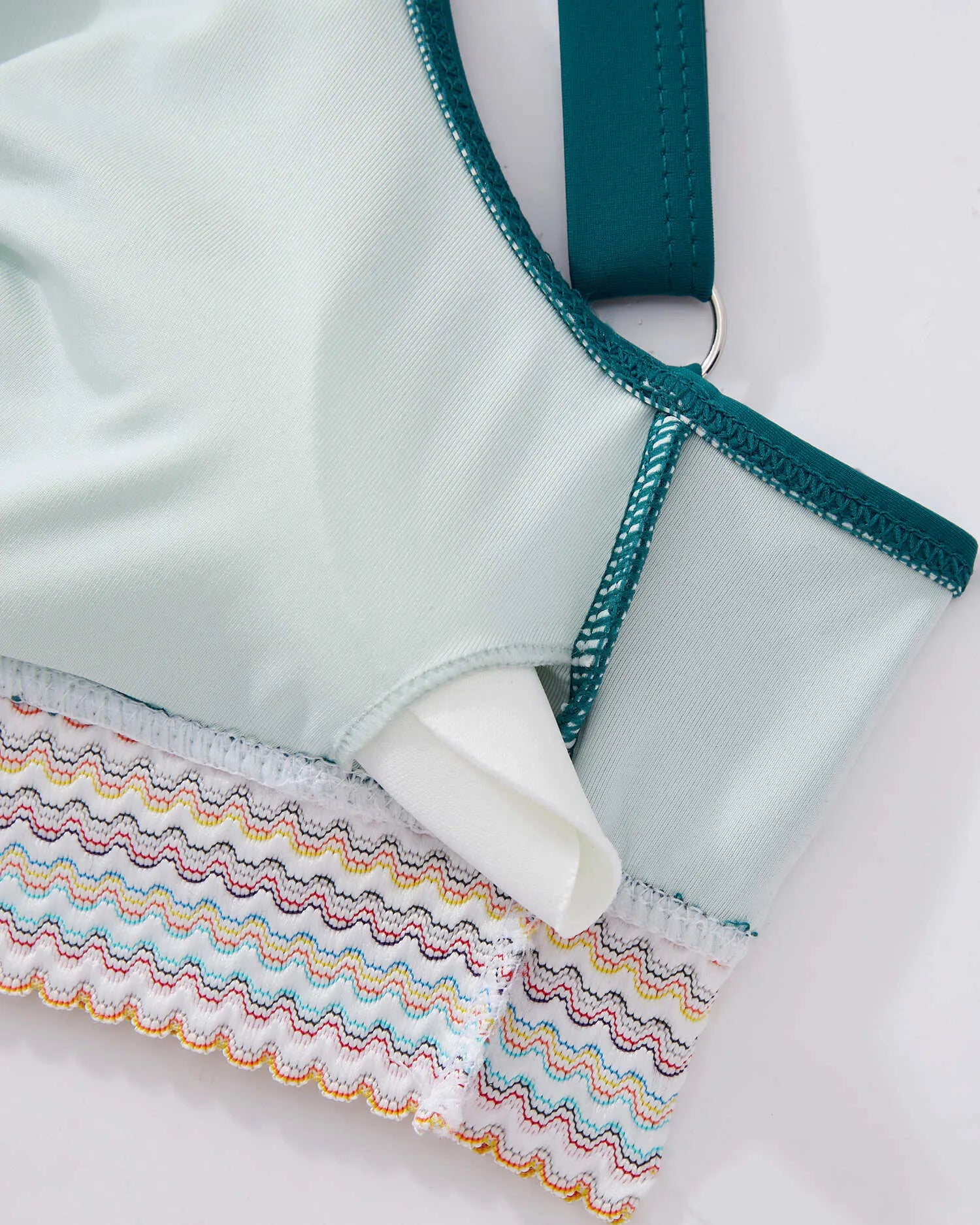 Mesh Color Block Skirt Bikini Set