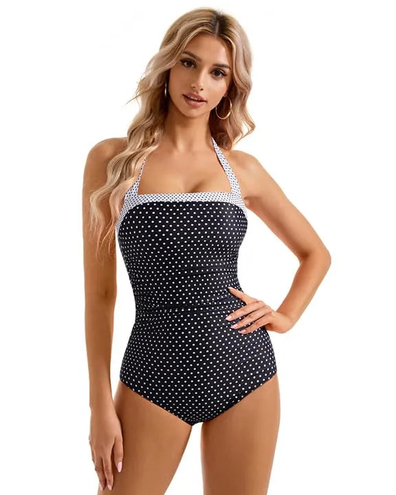 Retro Halter Bathing Suit
