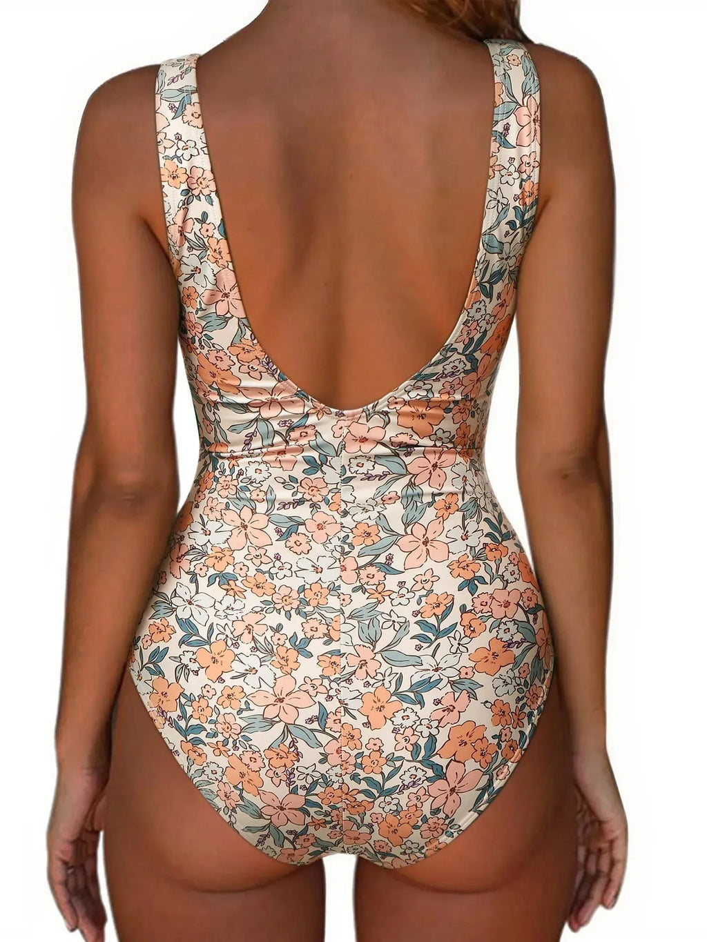 Backless Ruched Bathing Suit