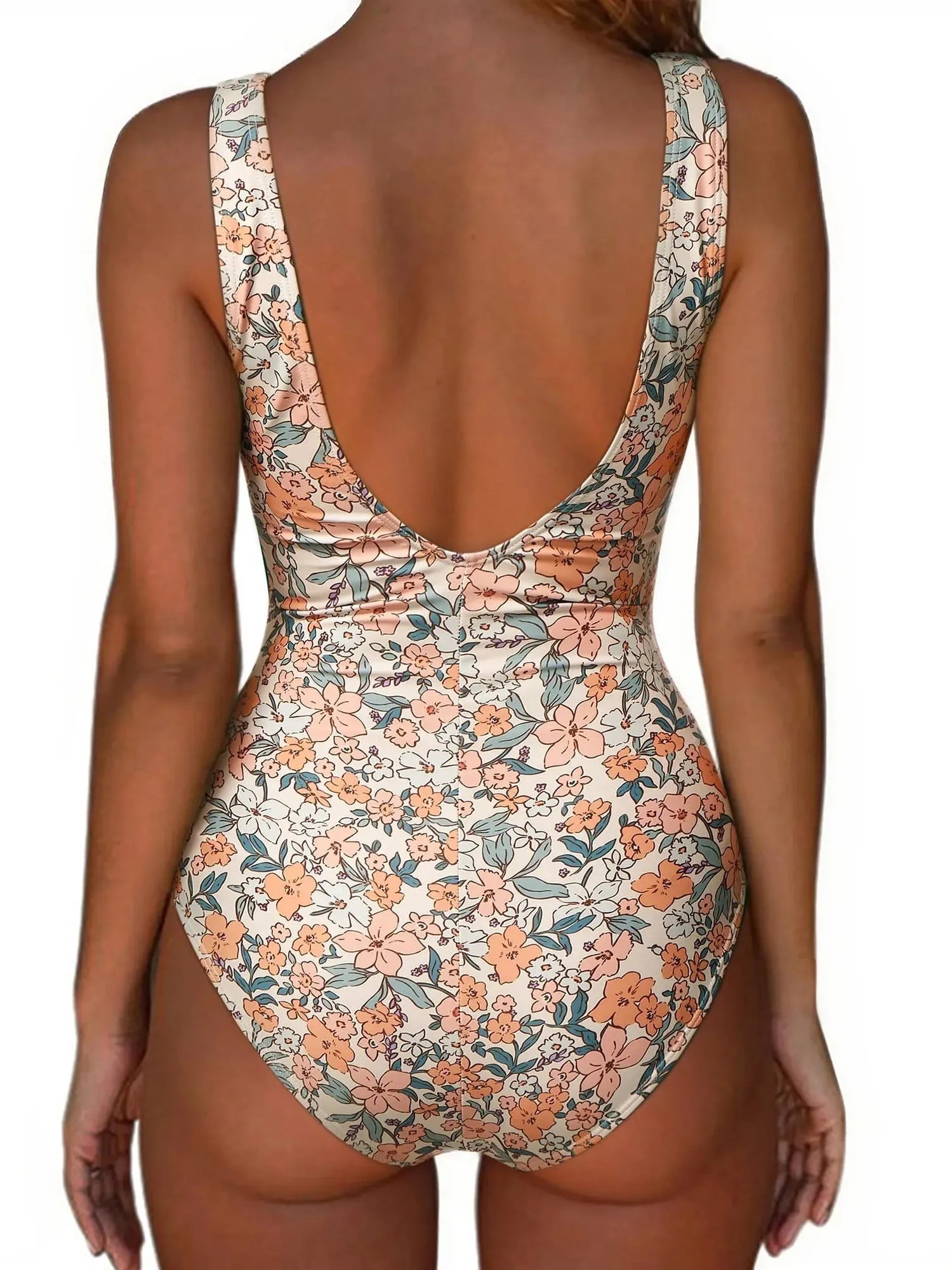 Backless Ruched Bathing Suit