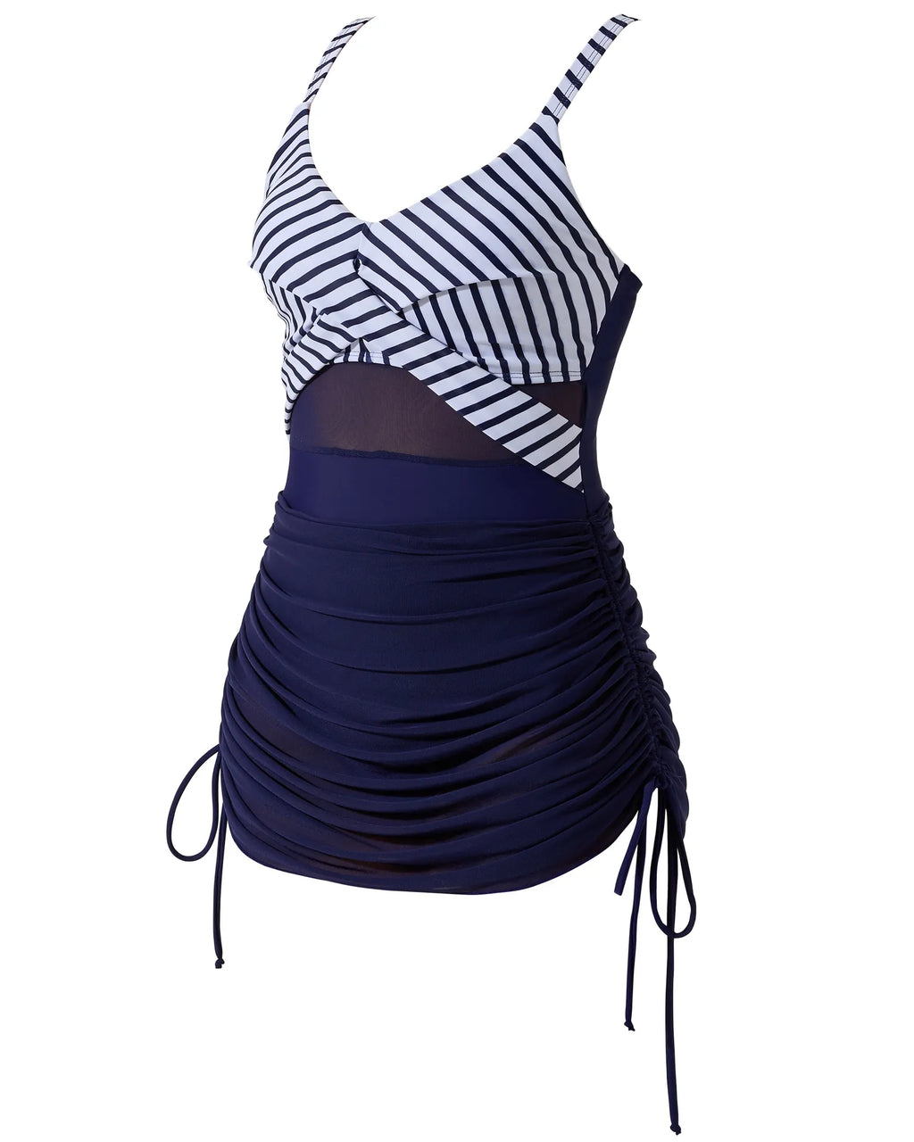 Mesh Crossover Dress Bathing Suit