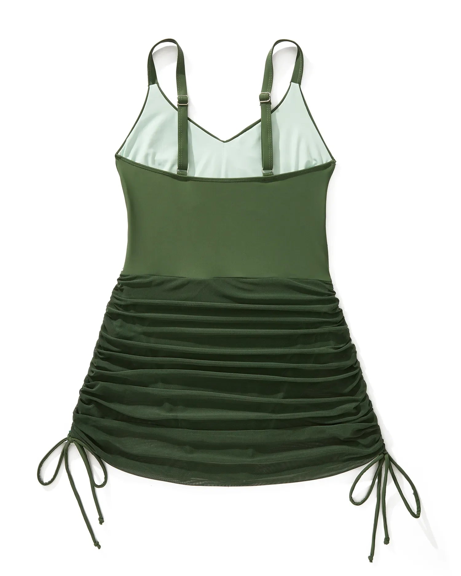 Mesh Crossover Dress Bathing Suit