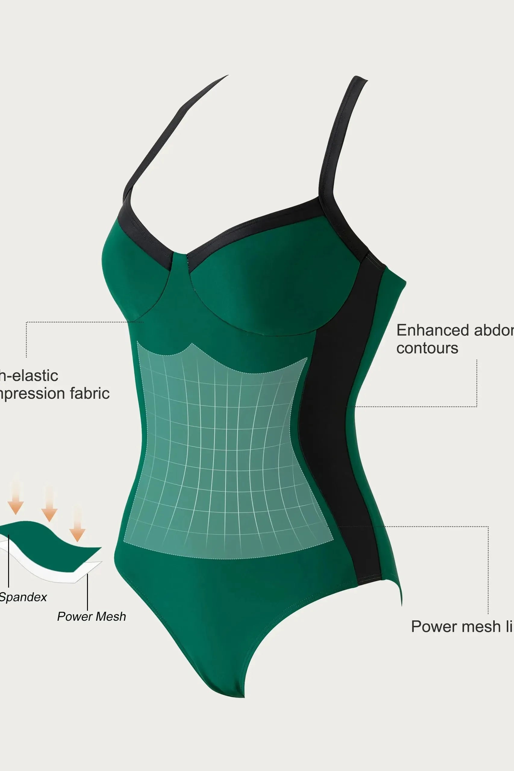 Crisscross Back Color Block Bathing Suit
