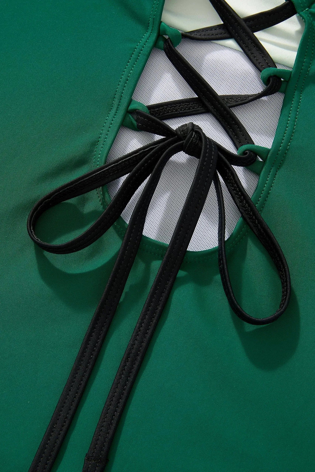 Crisscross Back Color Block Bathing Suit