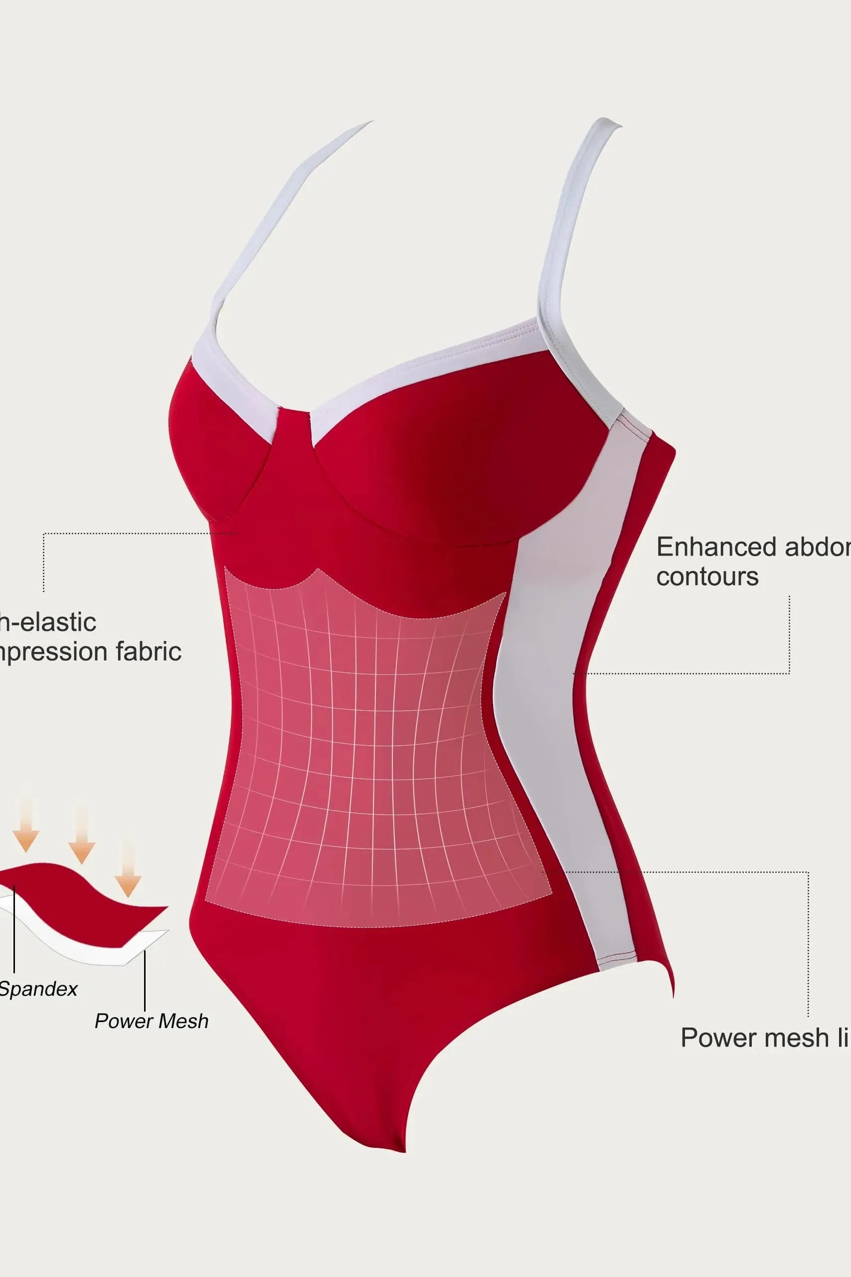 Crisscross Back Color Block Bathing Suit