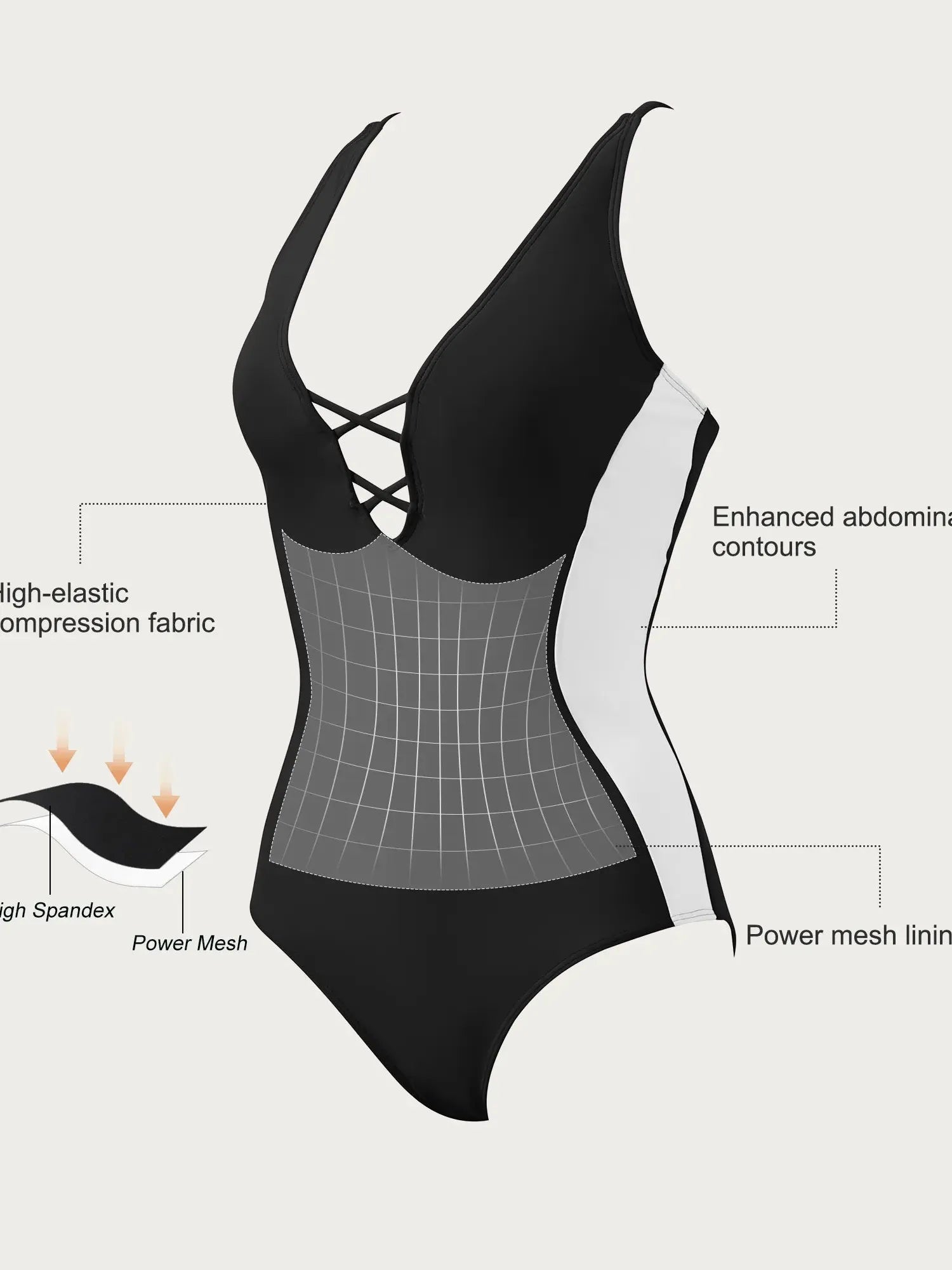 Crisscross Back & Front Bathing Suit