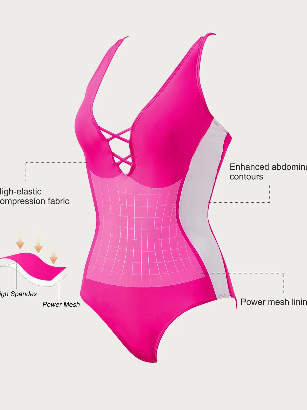 Crisscross Back & Front Bathing Suit