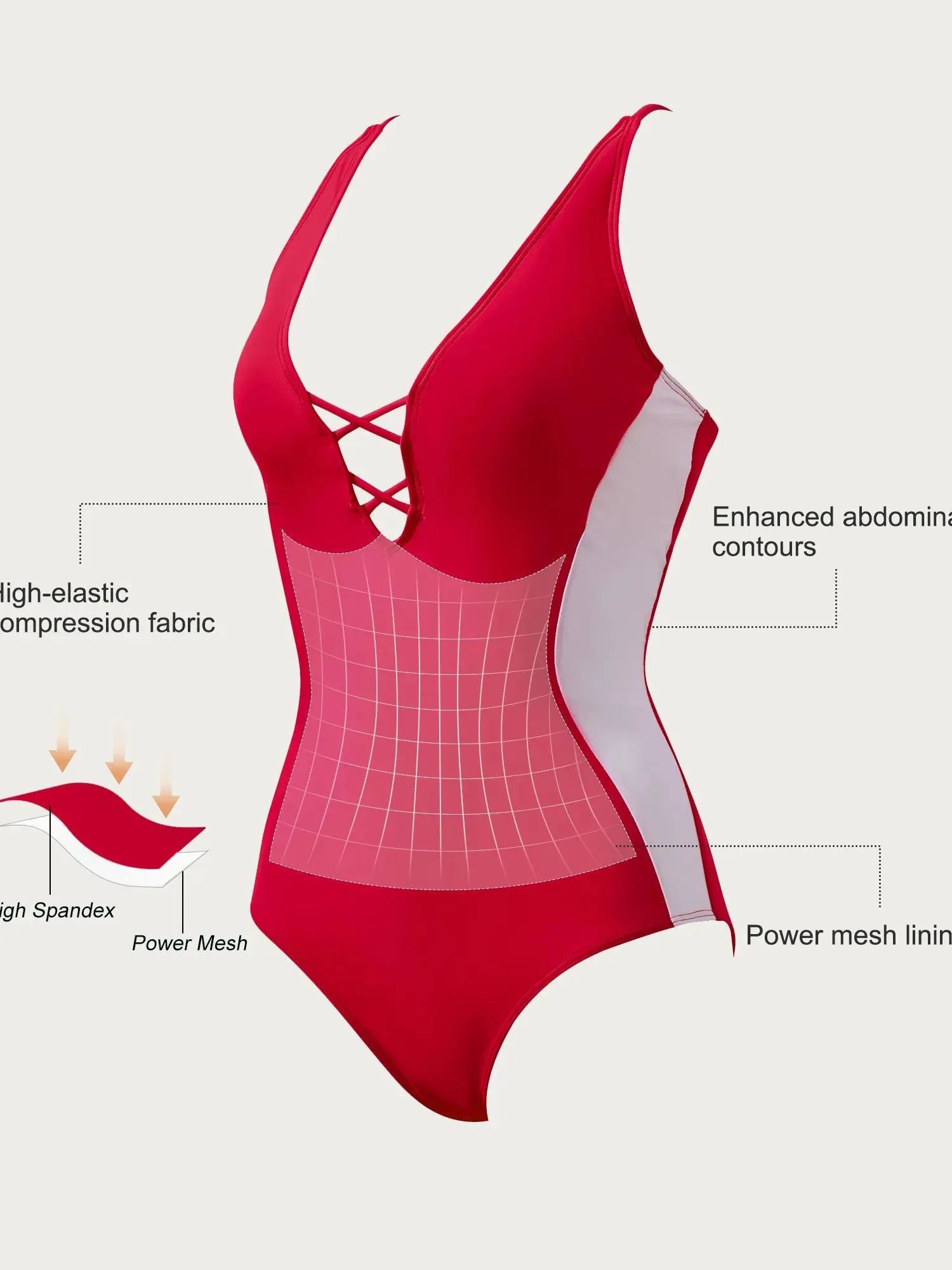 Crisscross Back & Front Bathing Suit