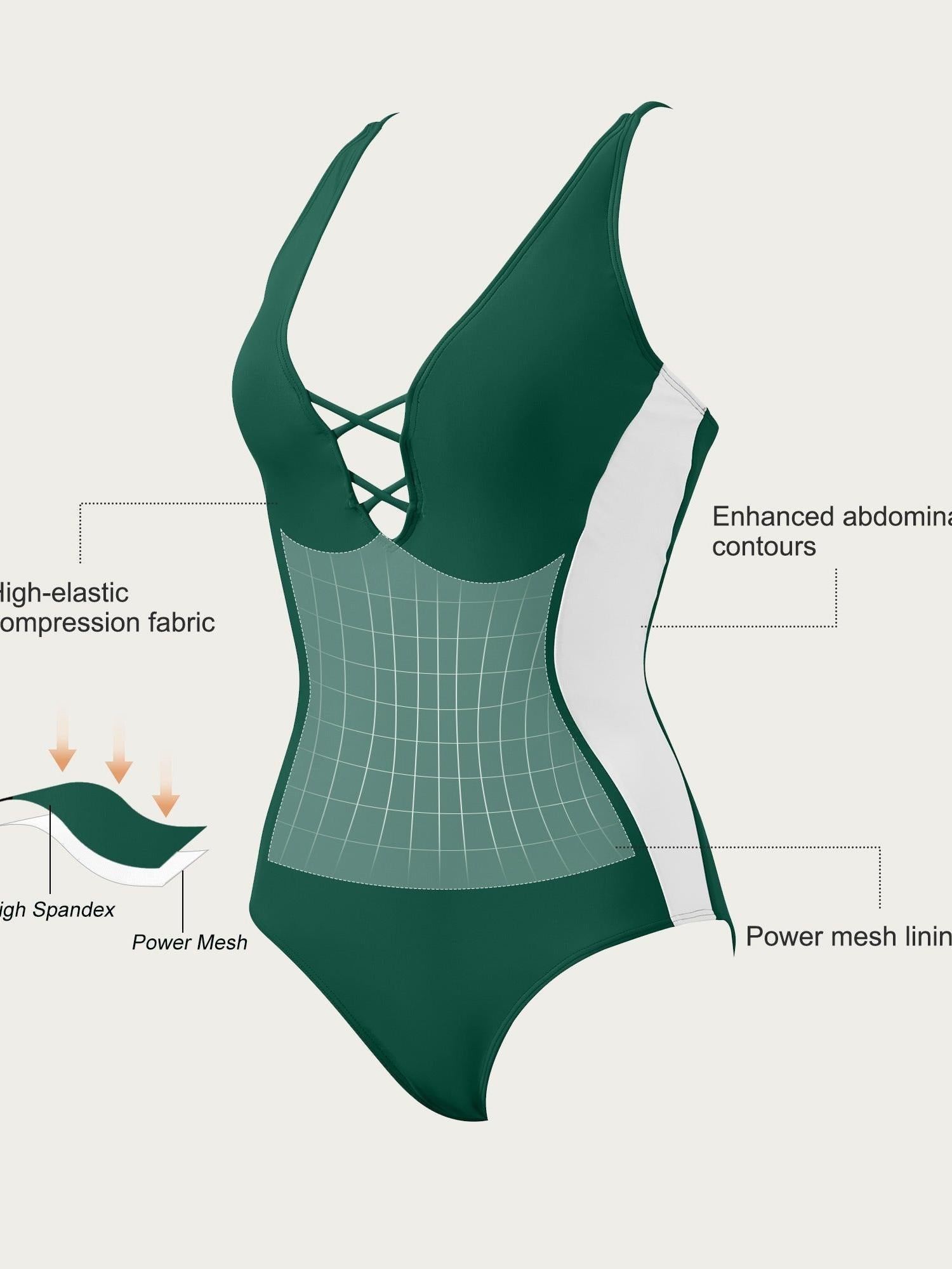 Crisscross Back & Front Bathing Suit