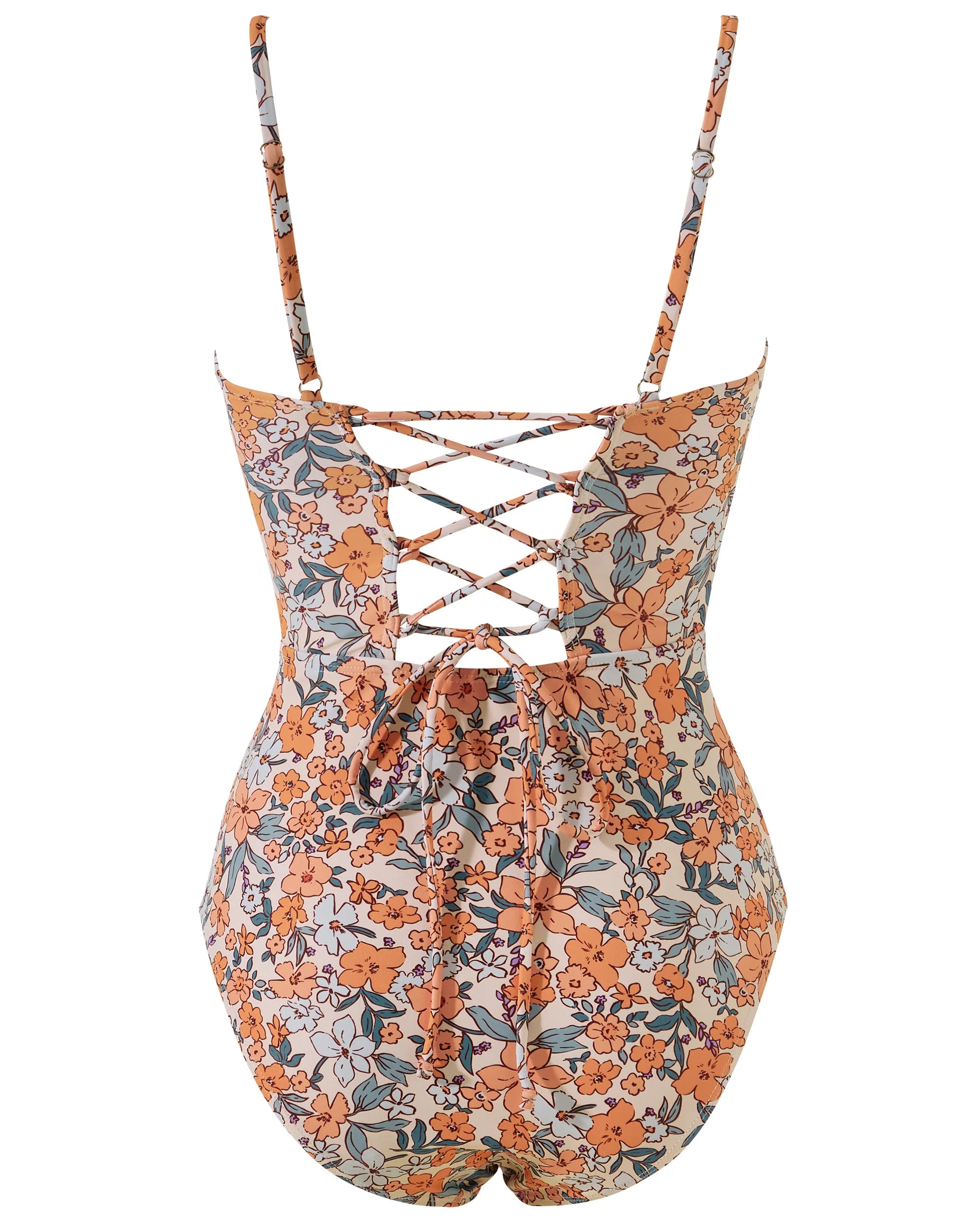 Crisscross Backless Bathing Suit