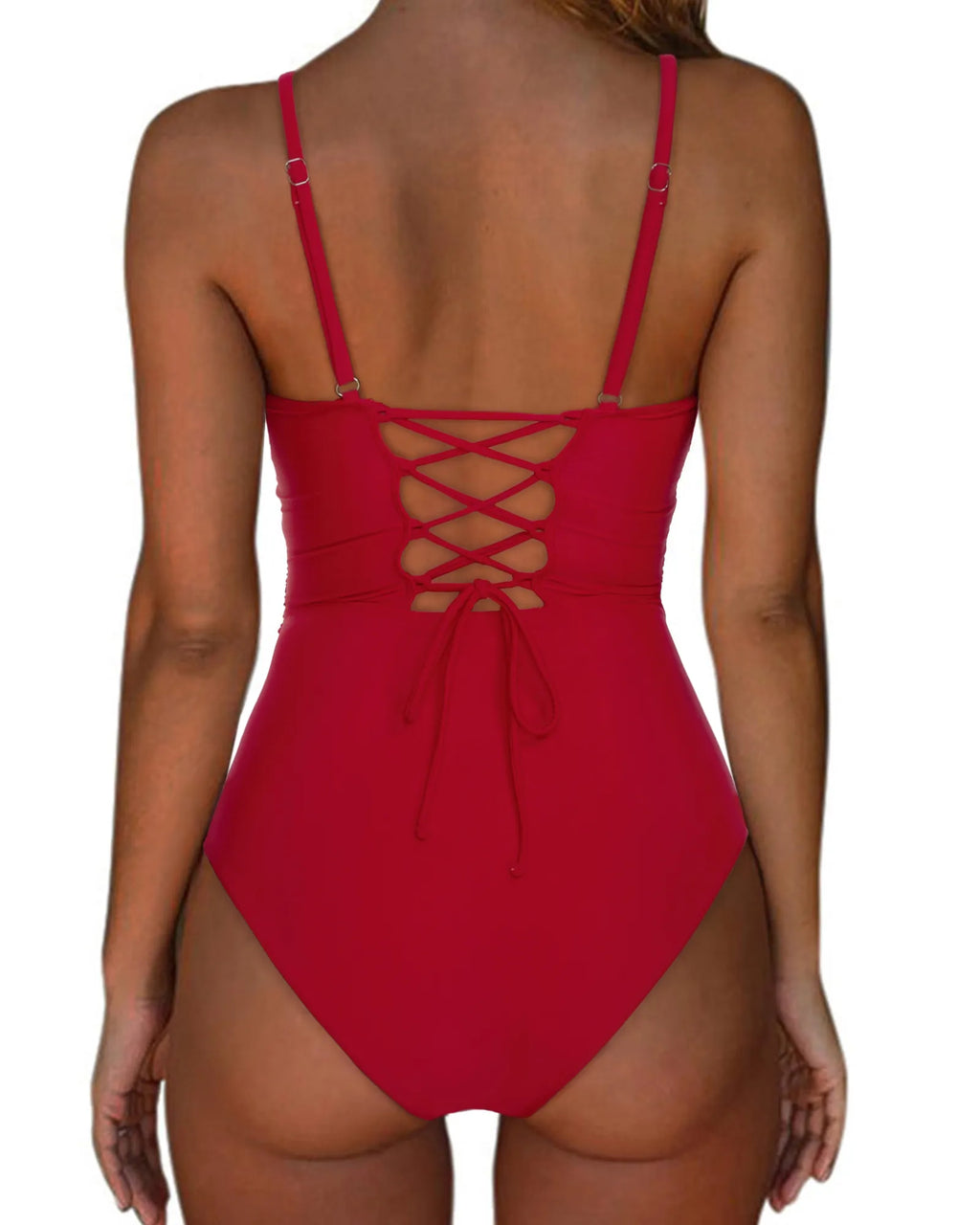 Crisscross Backless Bathing Suit