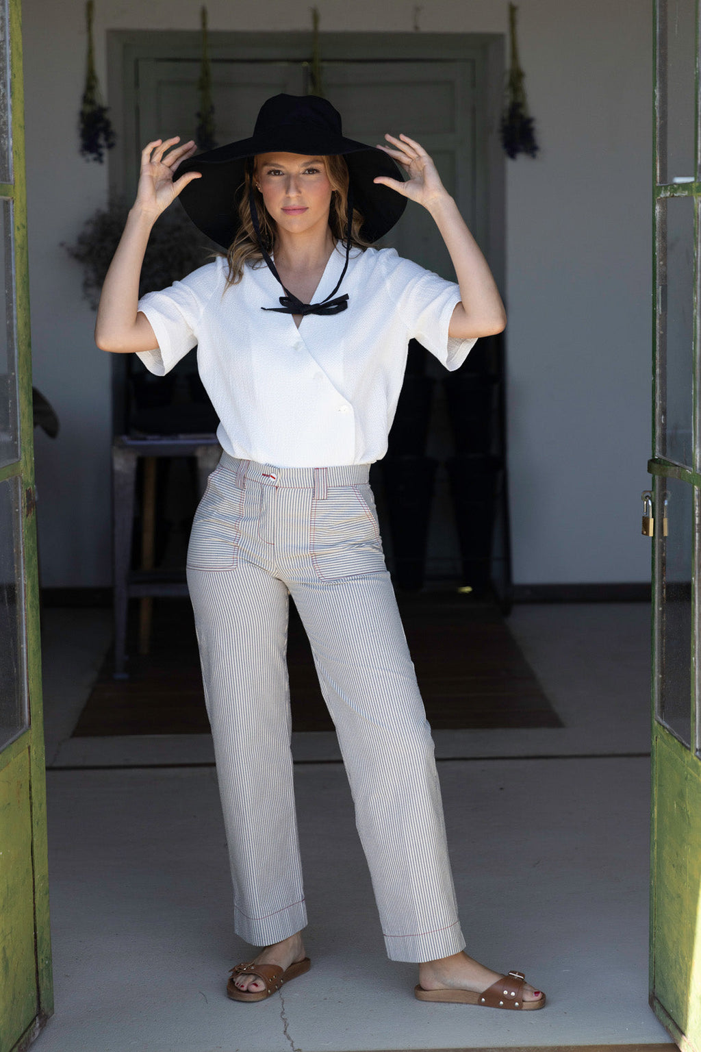 BLUSA NINA BLANCO FLOCADO