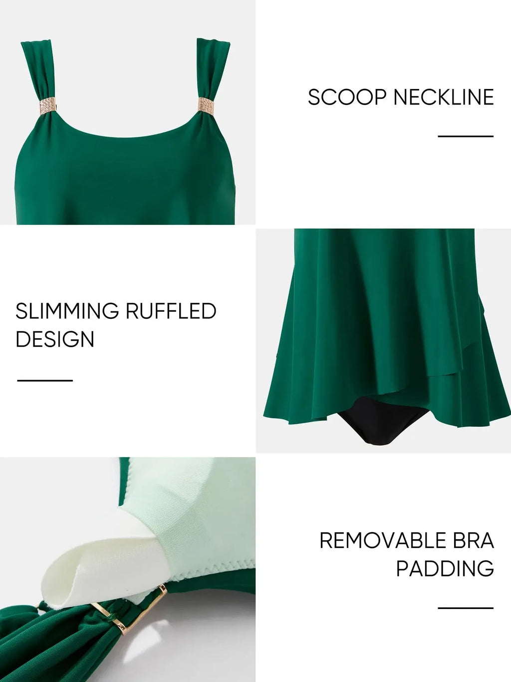 Ruffle High Waisted Tankini Swimsuit