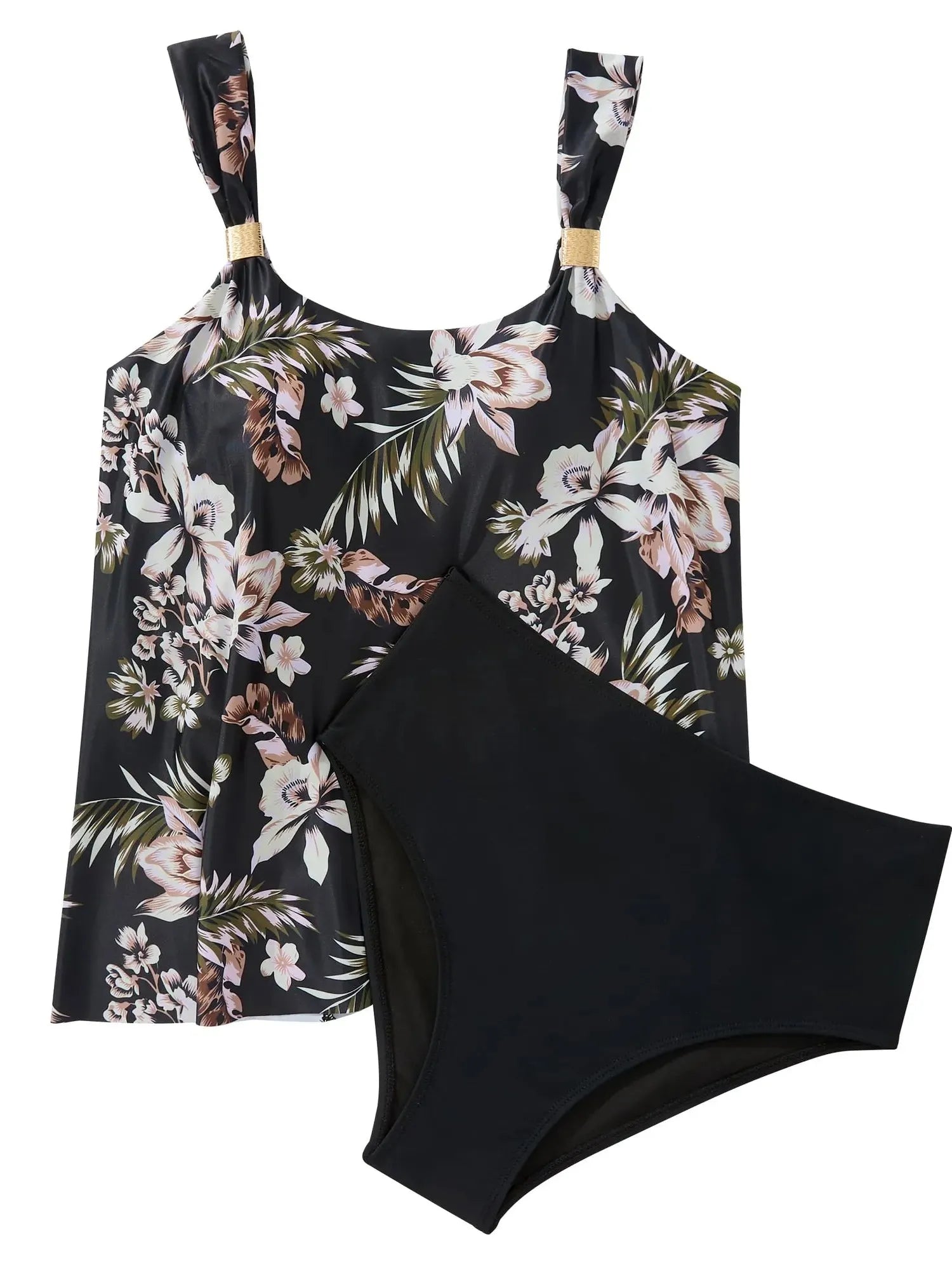 Ruffle High Waisted Tankini Swimsuit