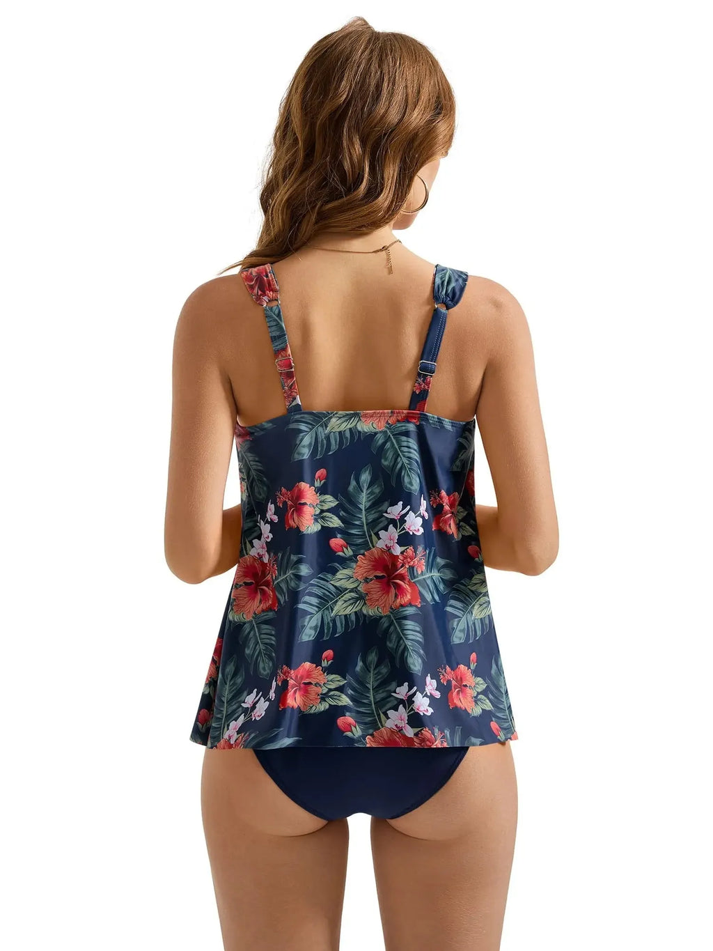 Ruffle High Waisted Tankini Swimsuit