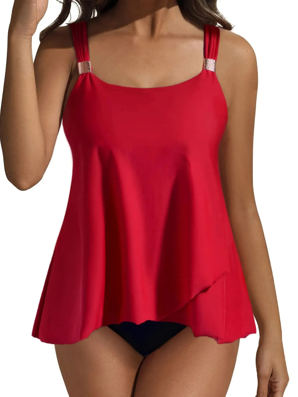 Ruffle High Waisted Tankini Swimsuit