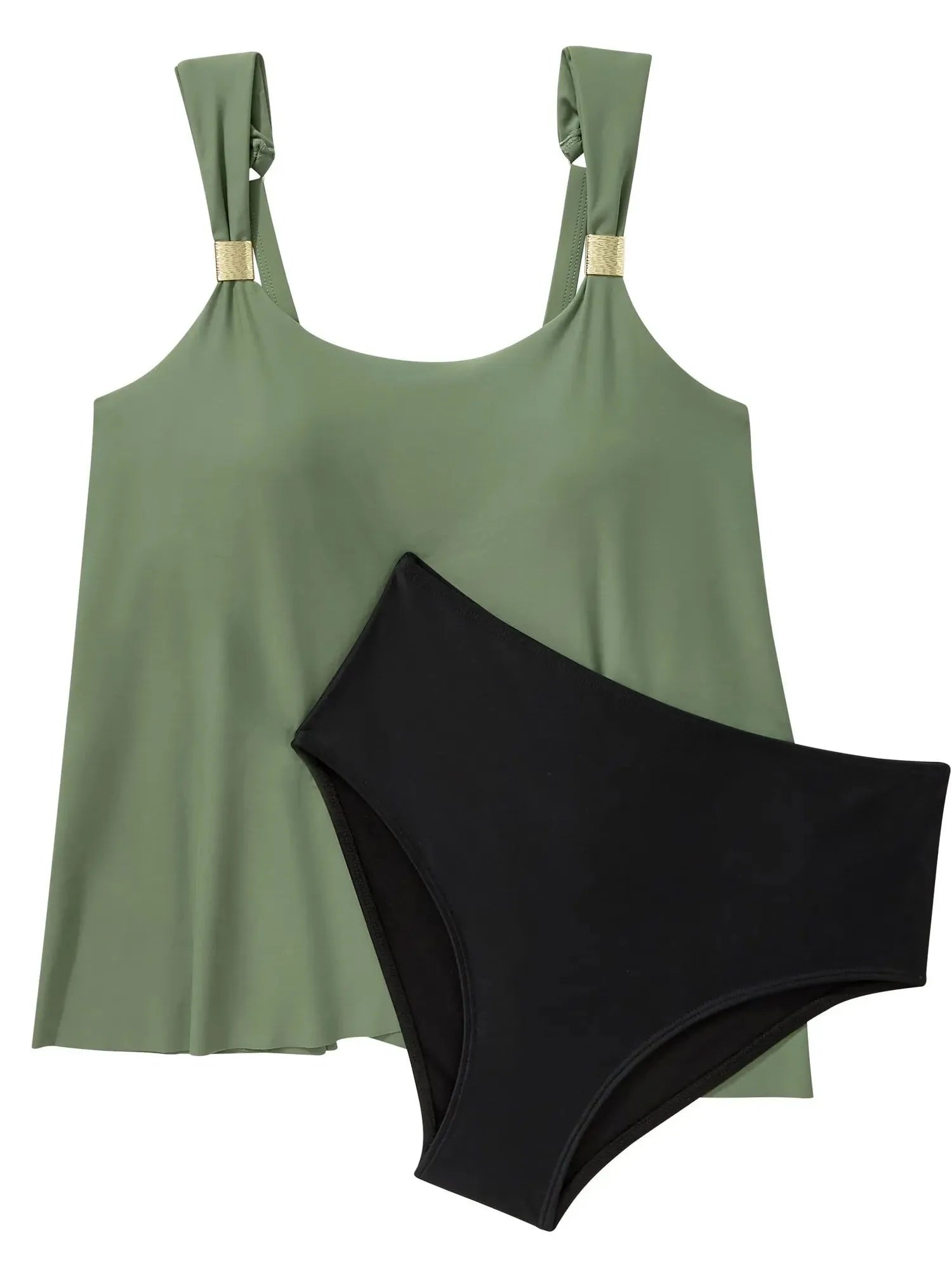 Ruffle High Waisted Tankini Swimsuit