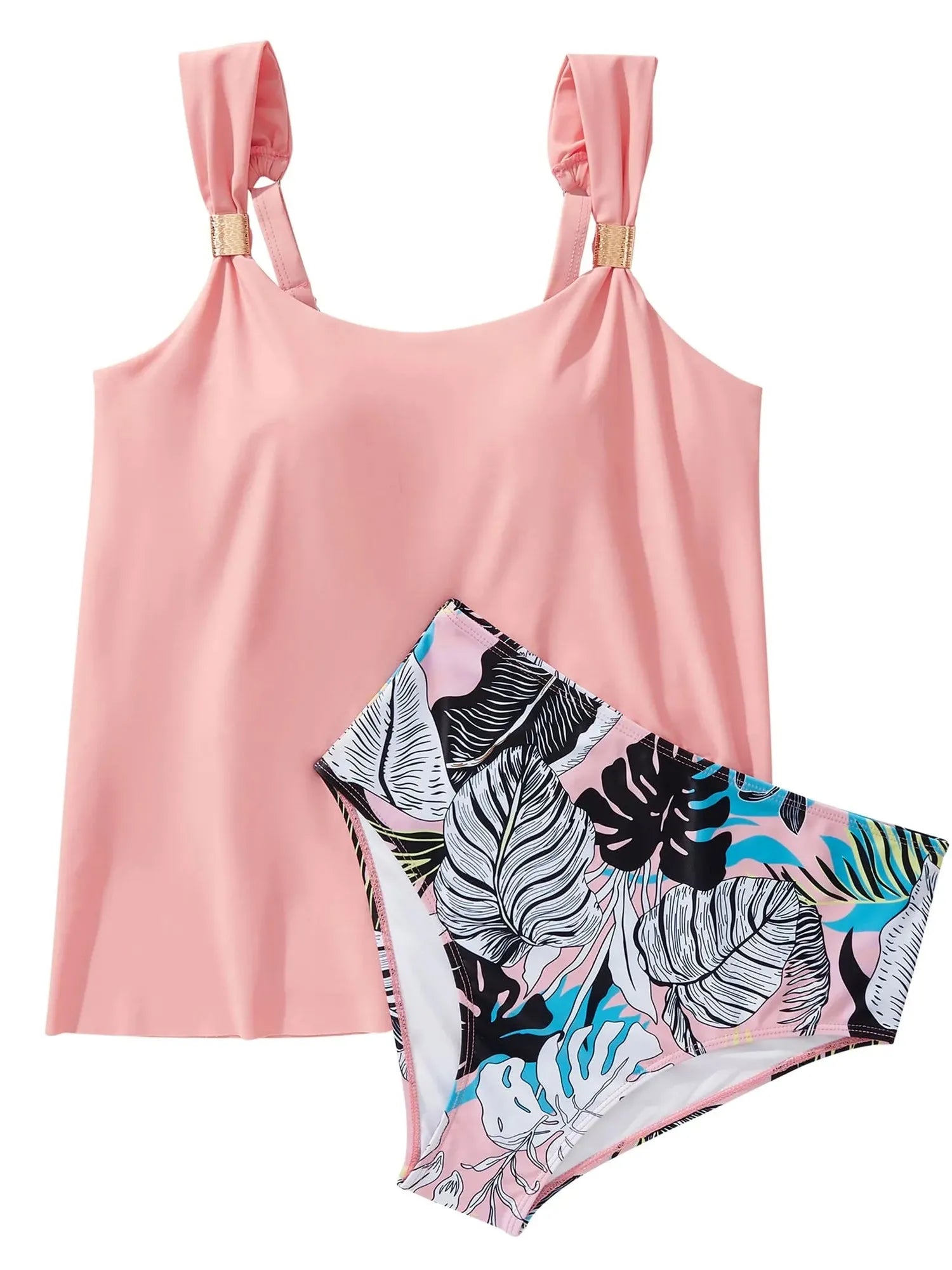 Ruffle High Waisted Tankini Swimsuit