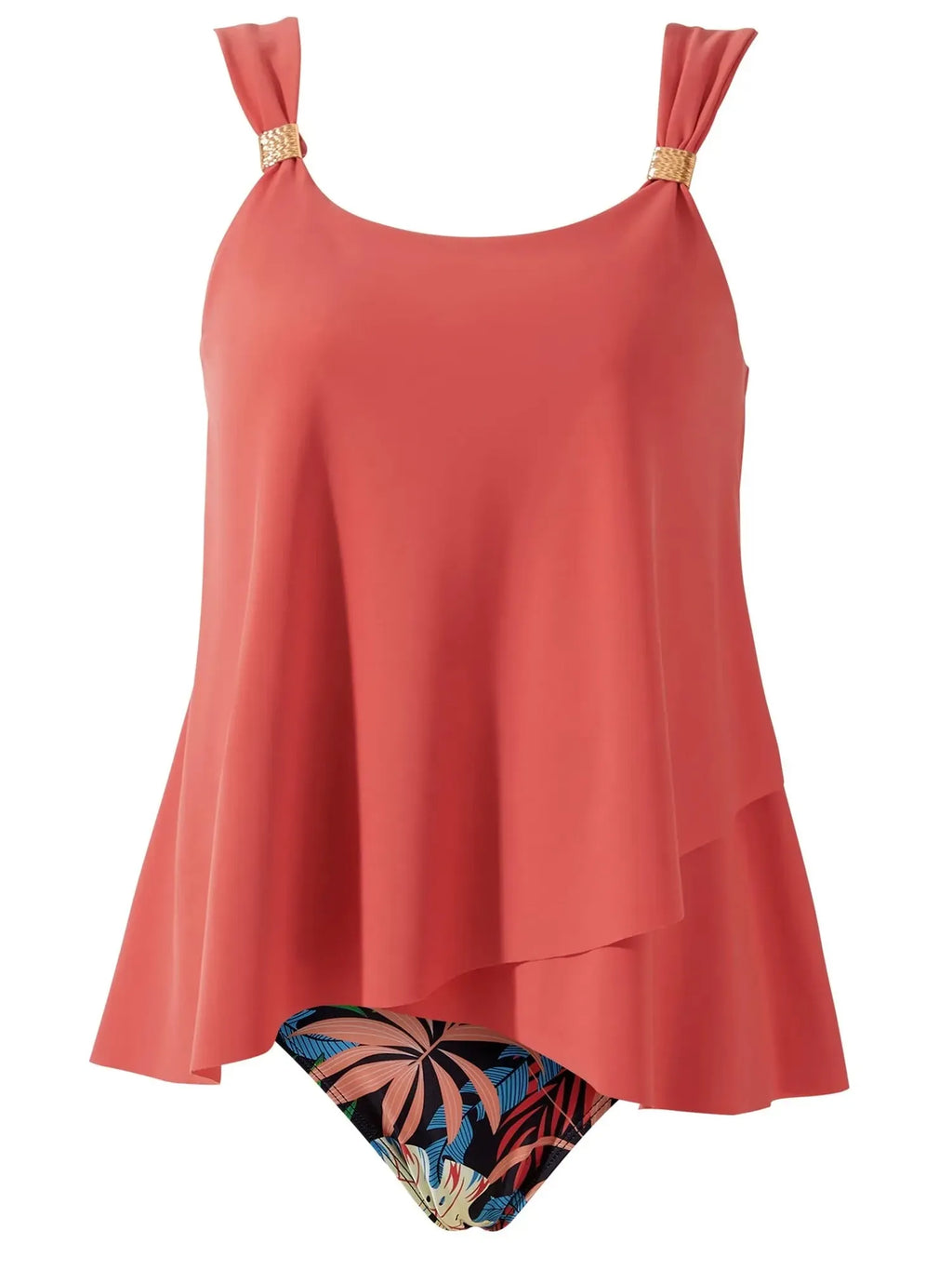 Ruffle High Waisted Tankini Swimsuit